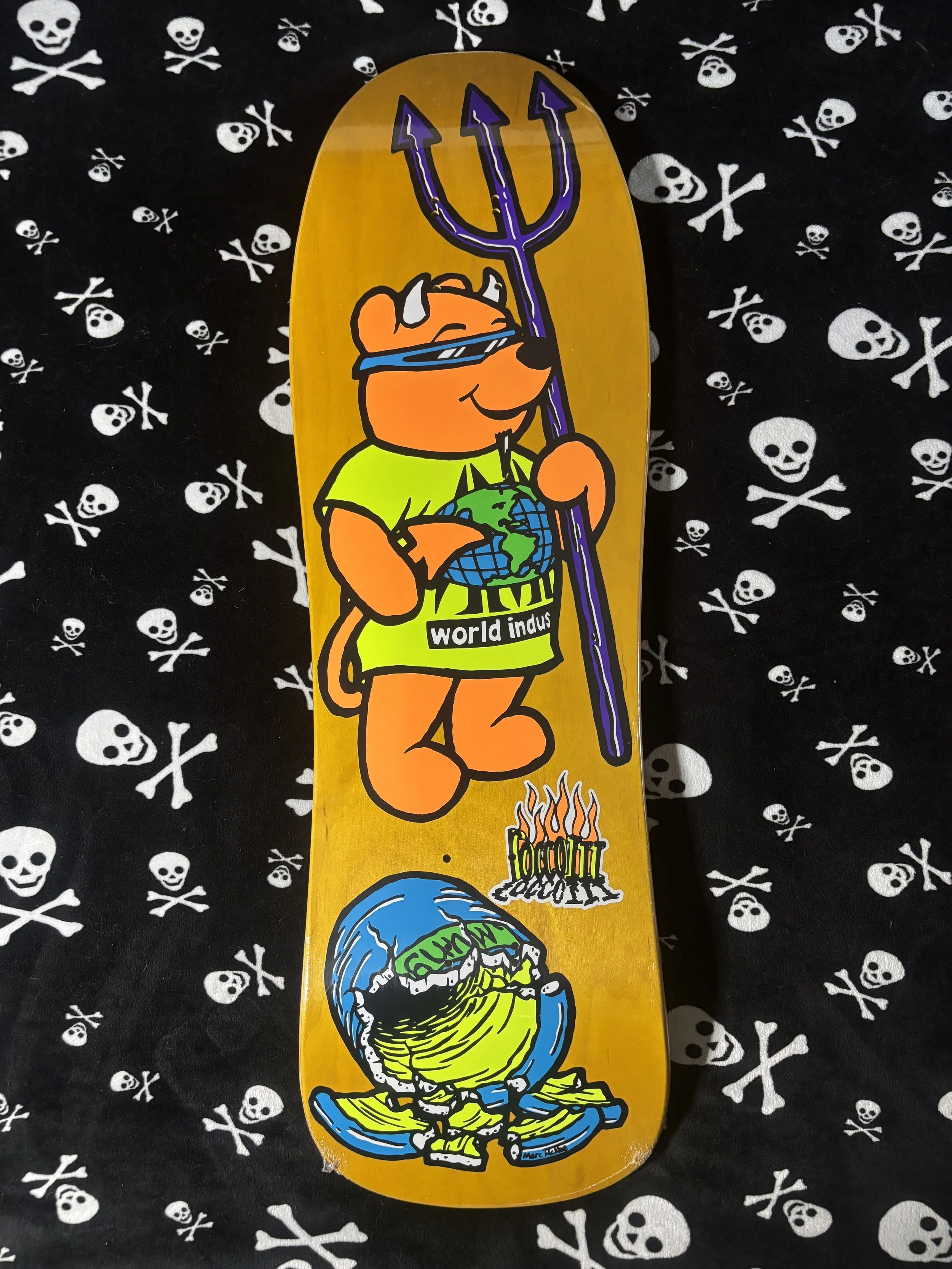 WORLD INDUSTRIES~ STEVE ROCCO III OLD SCHOOL SKATEBOARD DECK