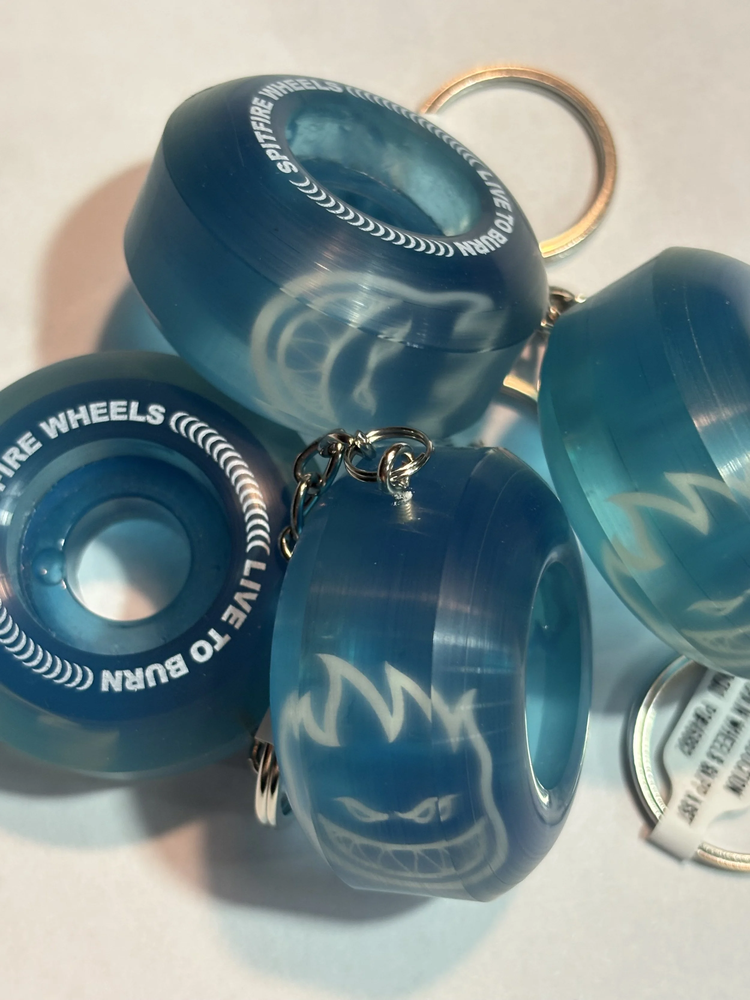 SPITFIRE KEYCHAINS~ BLUE JELLY SAPPHIRE
