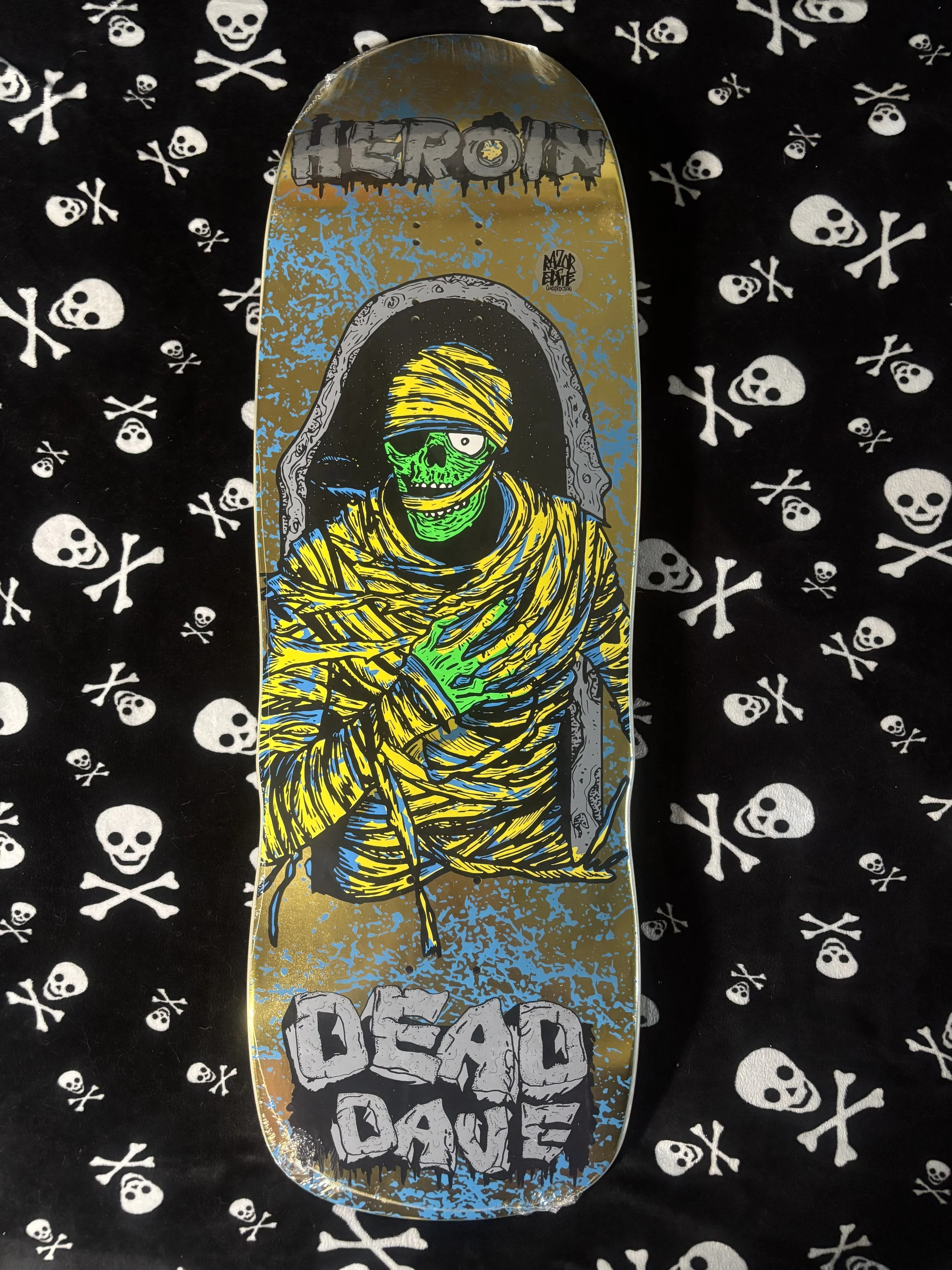 HEROIN~ DEAD DAVE KO2 MUMMY SKATEBOARD DECK