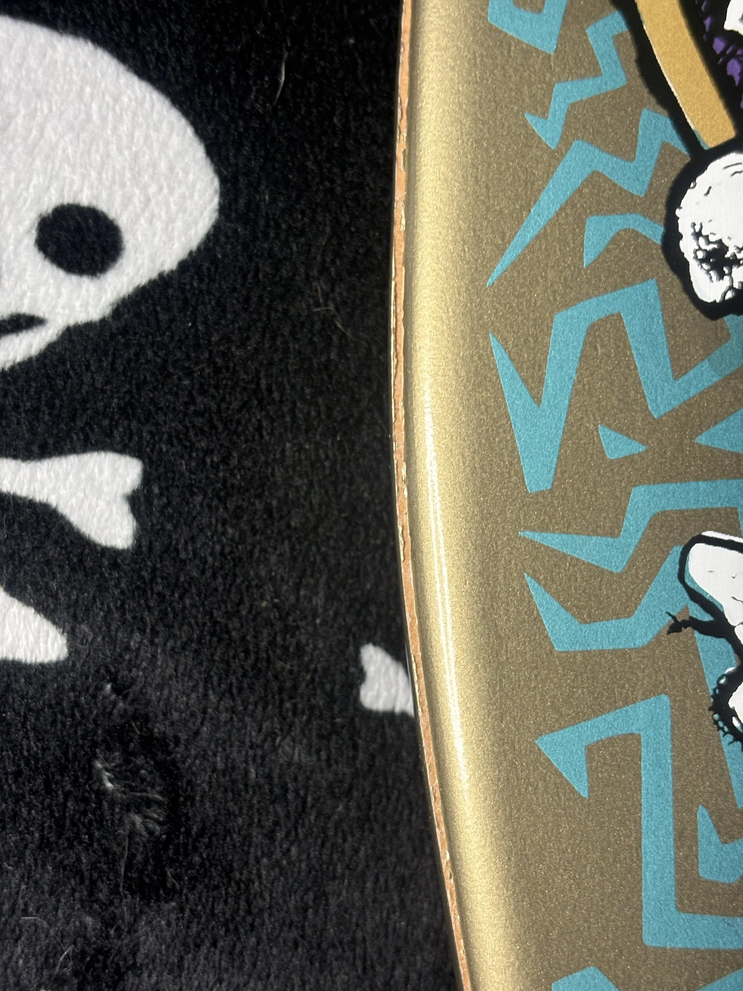 BLEMISHED- BRAND•X•TOXIC~ X-DREAM METALLIC GOLD SKATEBOARD DECK