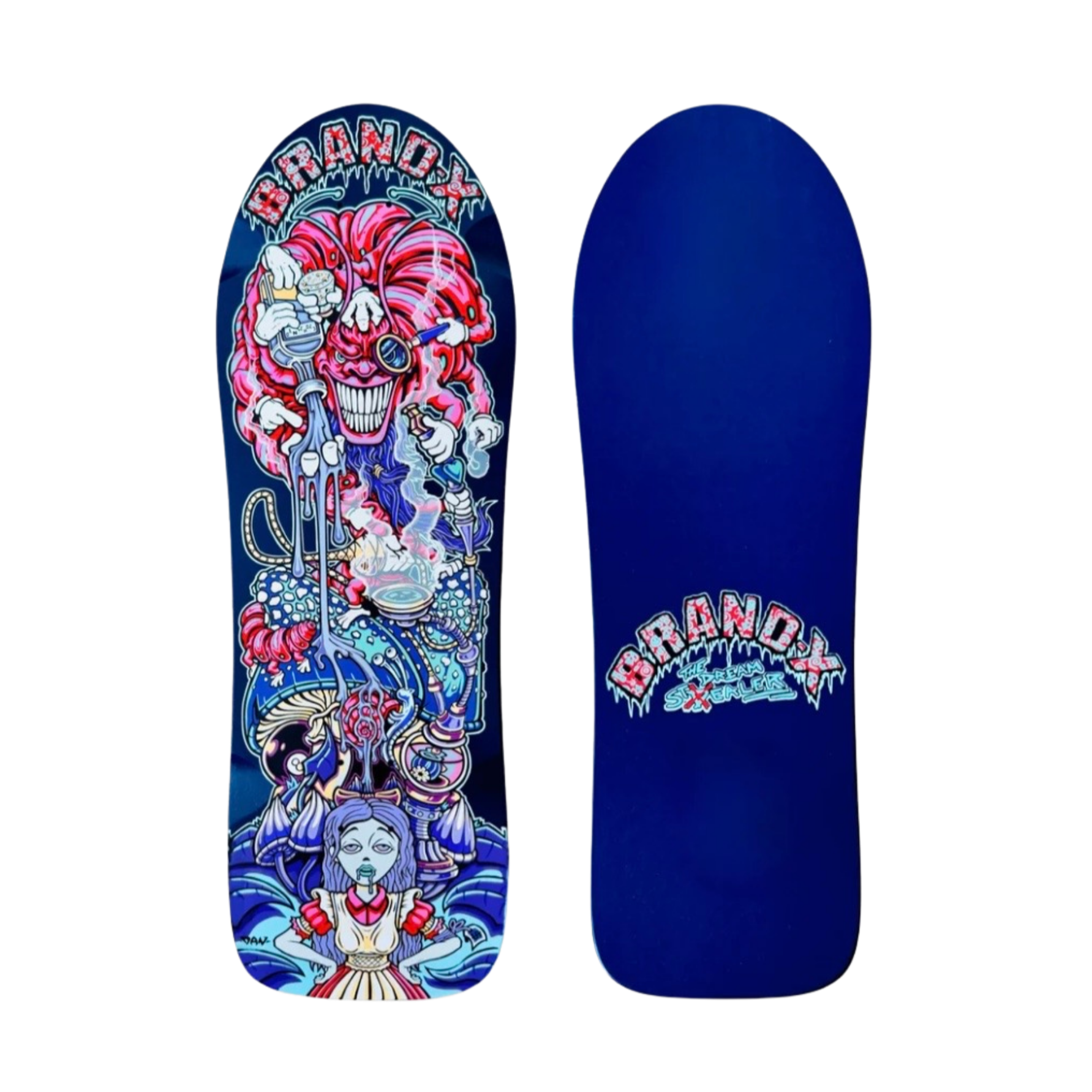 BRAND-X ~ DREAM STEALER LIMITED EDITION HAND PAINTED CELASTICS HOLO DIP SKATEBOARD DECK