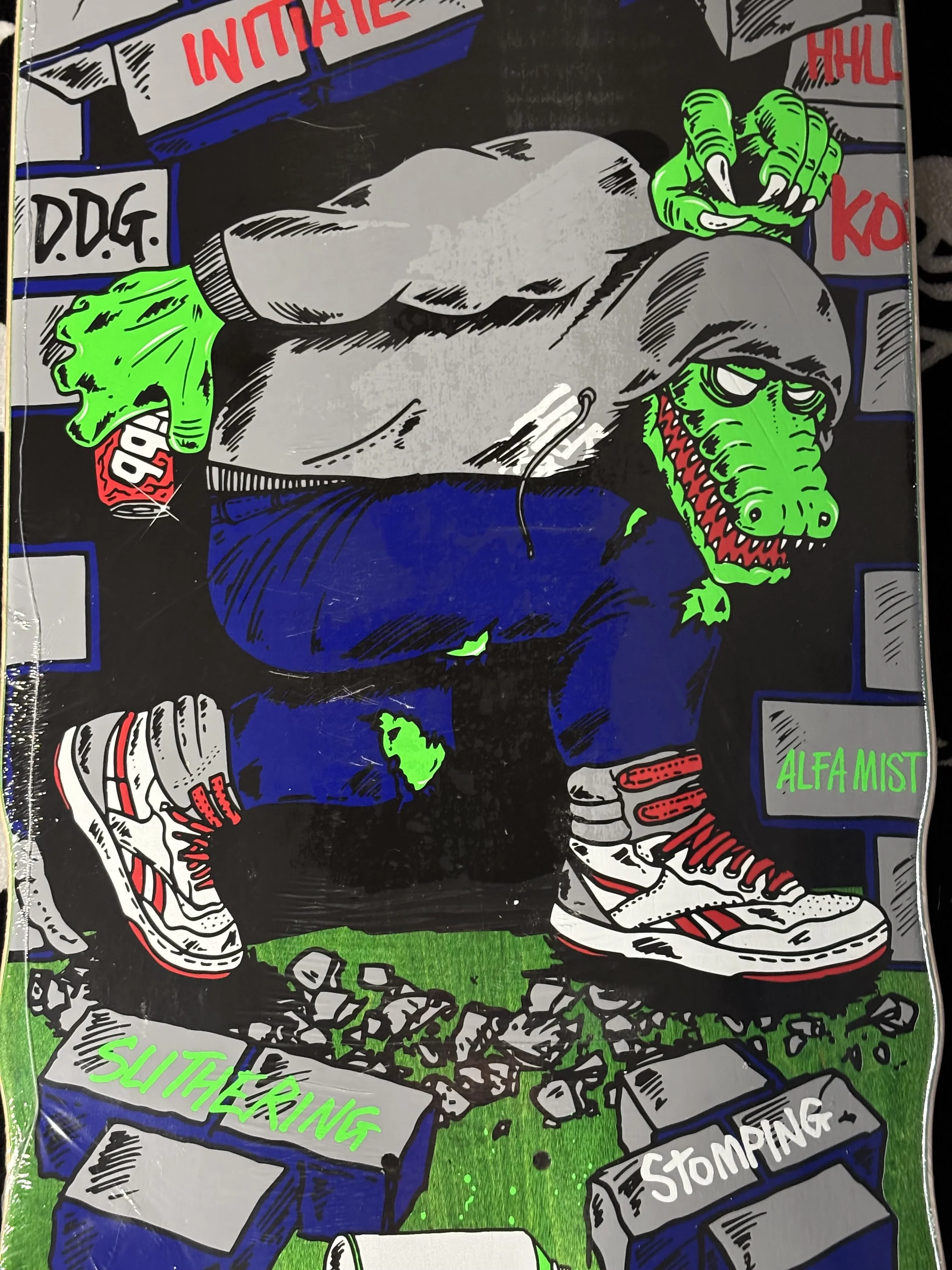 HEROIN~ SWAMPY STOMP SKATEBPOAD DECK