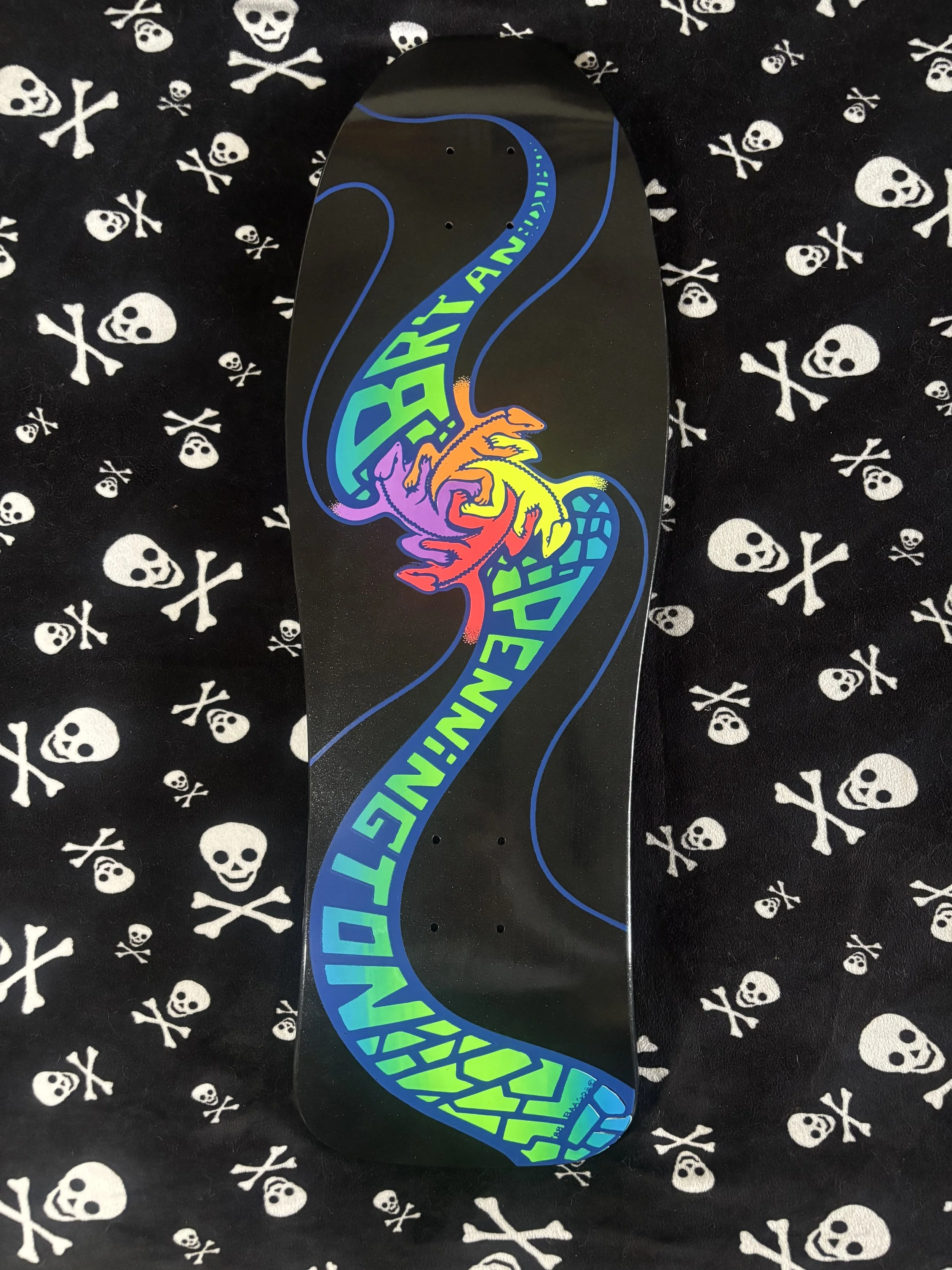 BRAND-X~ BRYAN PENNINGTON BBC ESCHER LIZZARD GLOW SKATEBOARD DECK