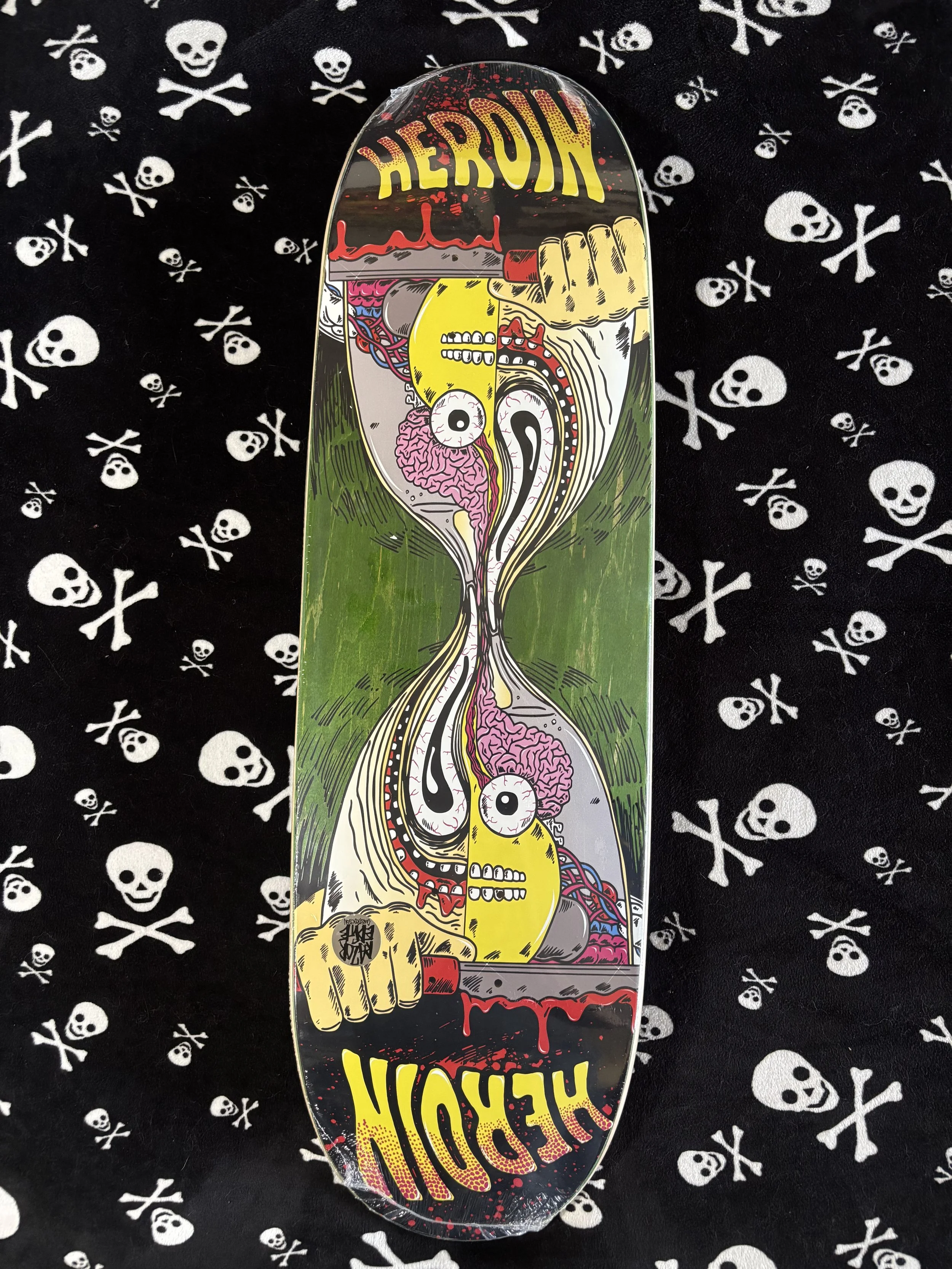 HEROIN~ MERGED ANATOMY RAZOR-EGG SKATEBOARD DECK