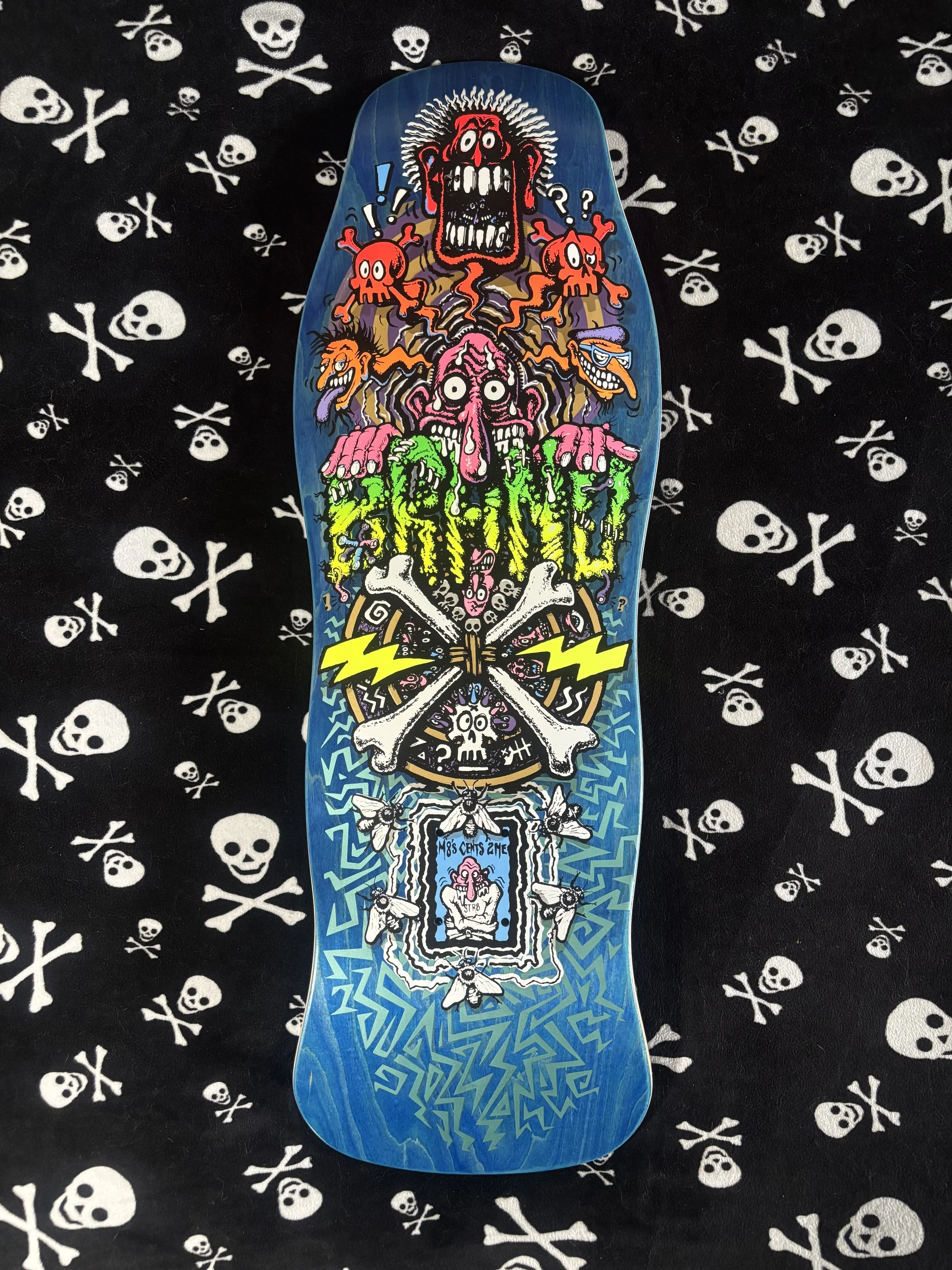 BRAND-X~ X-DREAM BLUE STAIN SKATEBOARD DECK