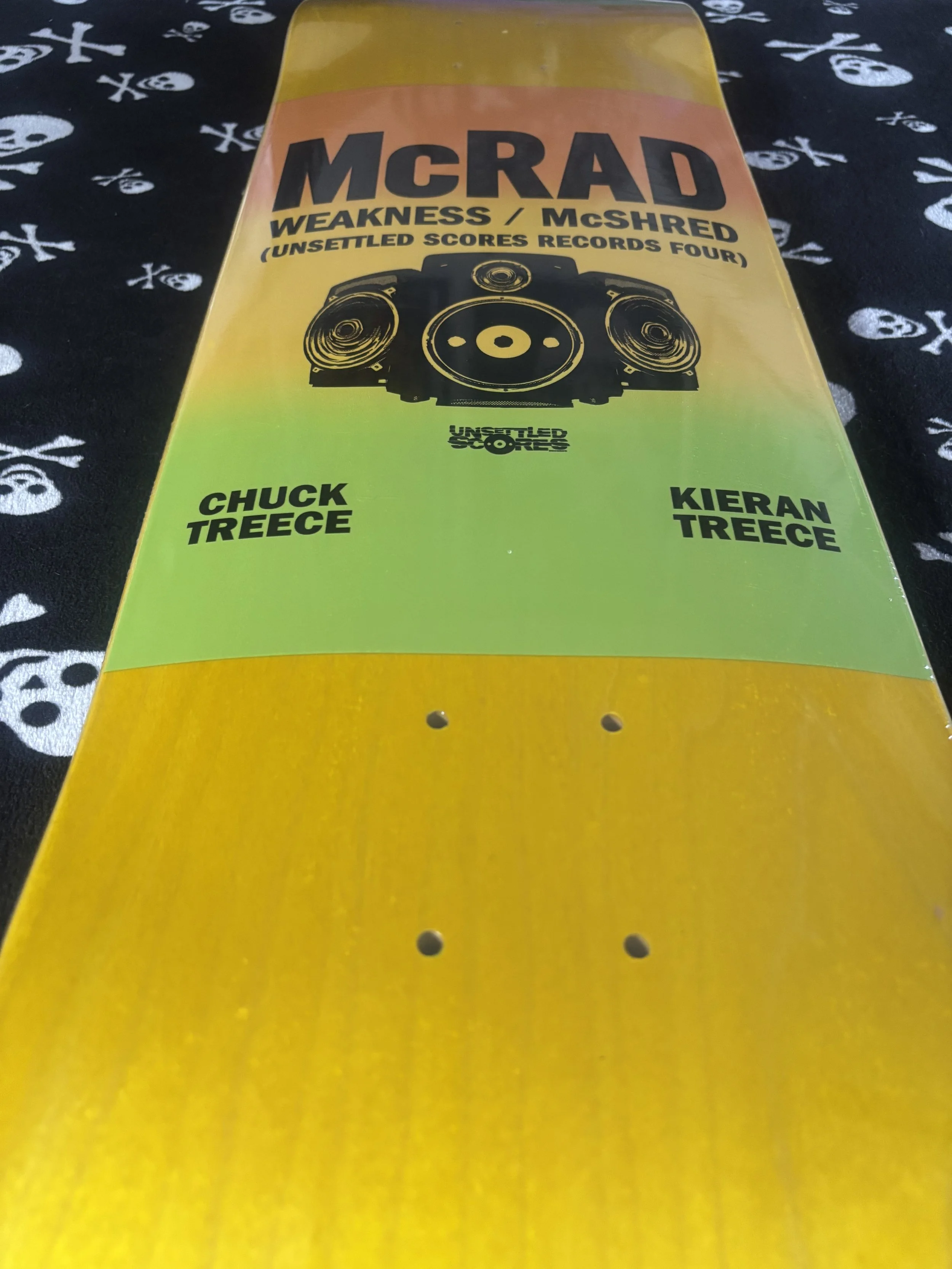 TECHNE~ CHUCK TREECE McRad COLLAB YELLOW SKATEBOARD DECK
