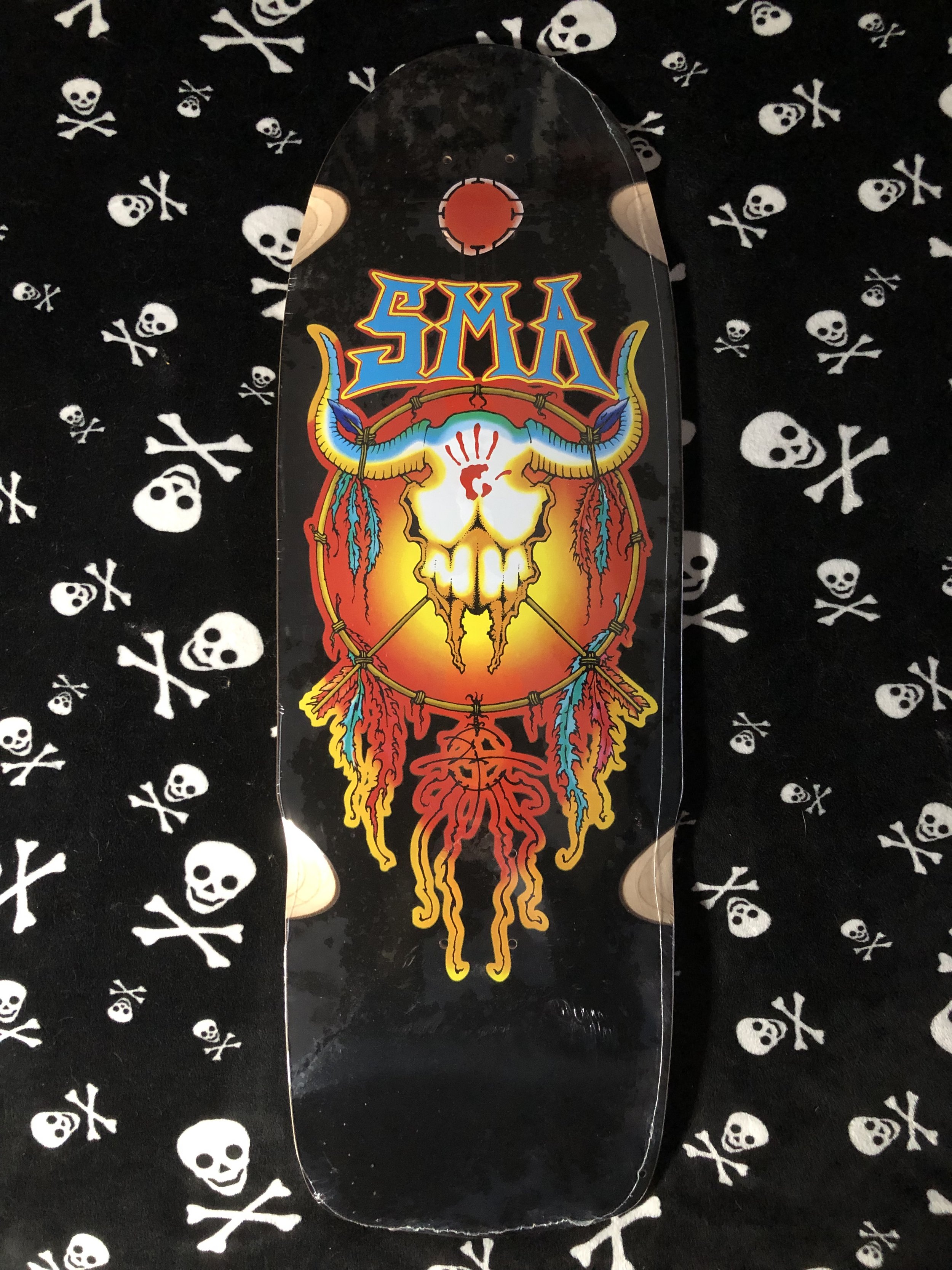 SMA X MADRID~ WES HUMPSTON DREAMCATCHER SERIES BLACK FORMICA SKATEBOARD DECK