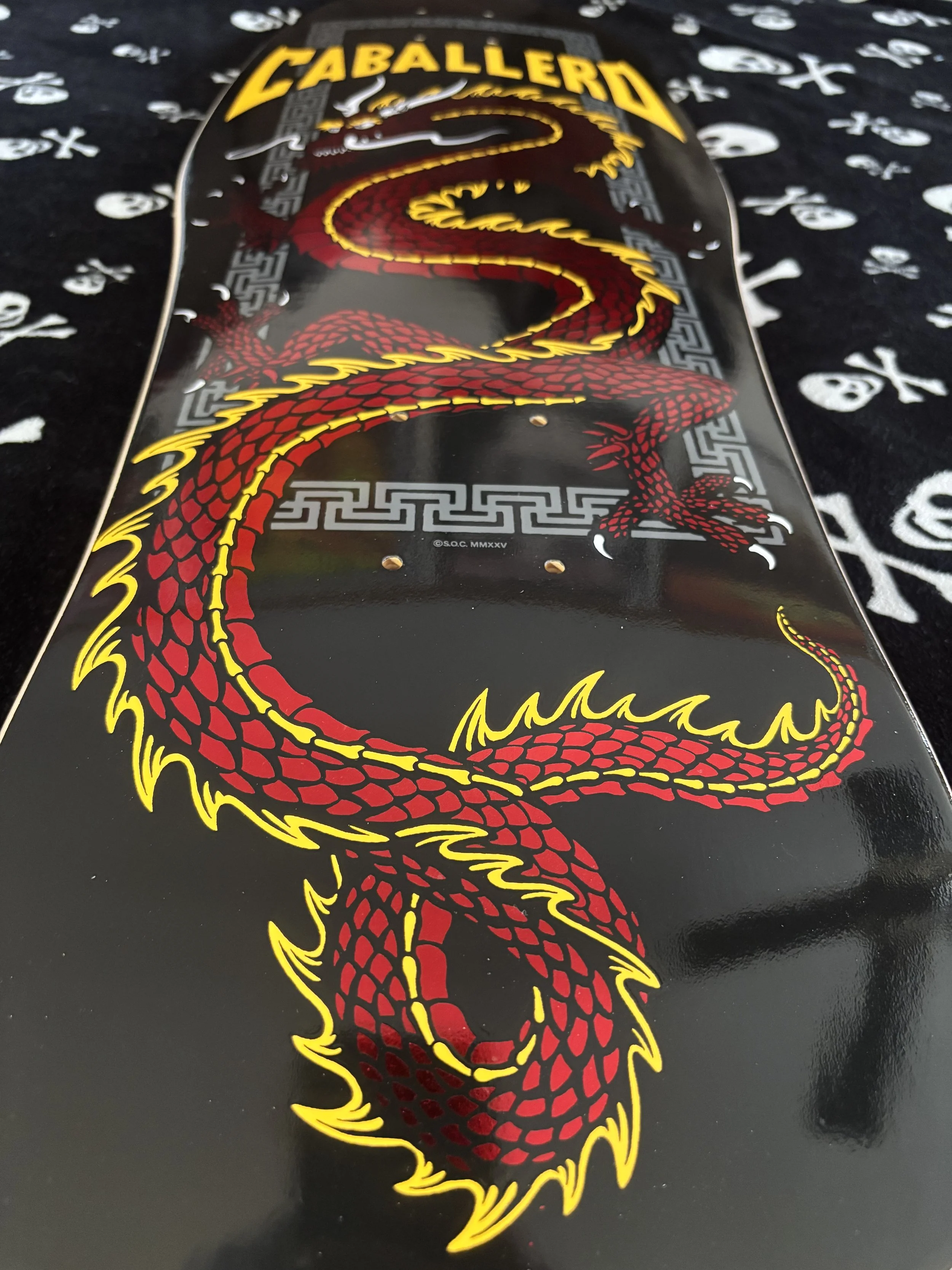 POWELL PERALTA~ CABALLERO CHINESE DRAGON 22 DK RD FOIL SKATEBOARD DECK