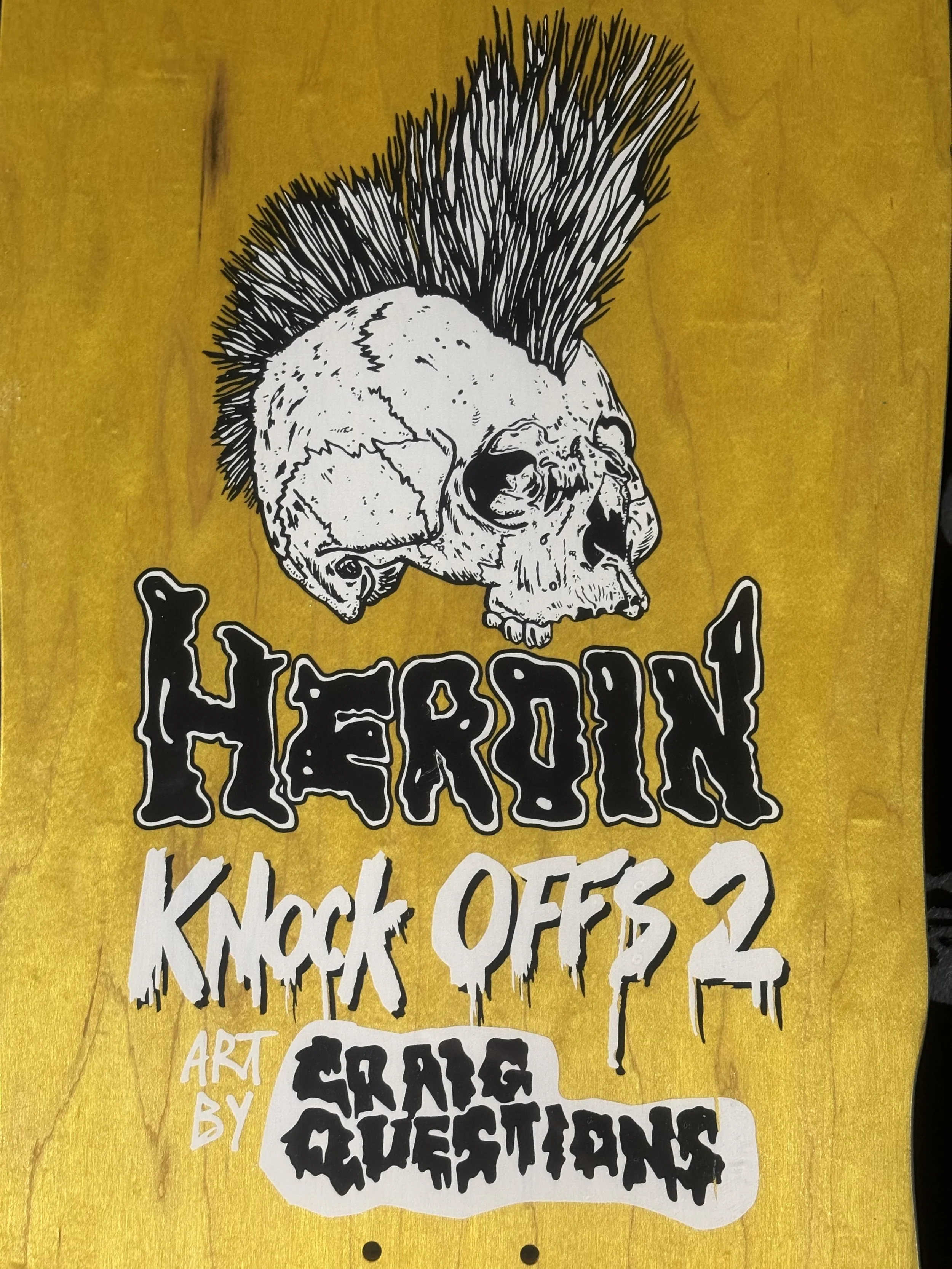 HEROIN~ DEAD DAVE KO2 MUMMY SKATEBOARD DECK