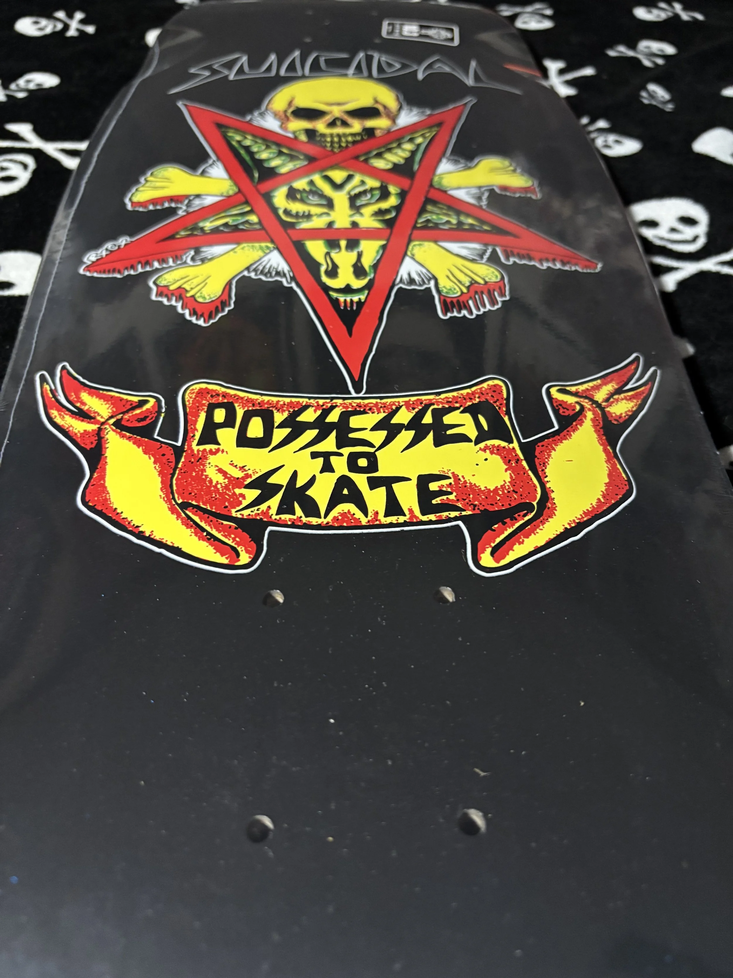 SUICIDAL SKATES~ POSSESSED TO SKATE 80's DIAMOND ICE REISSUE SKATEBOARD DECK