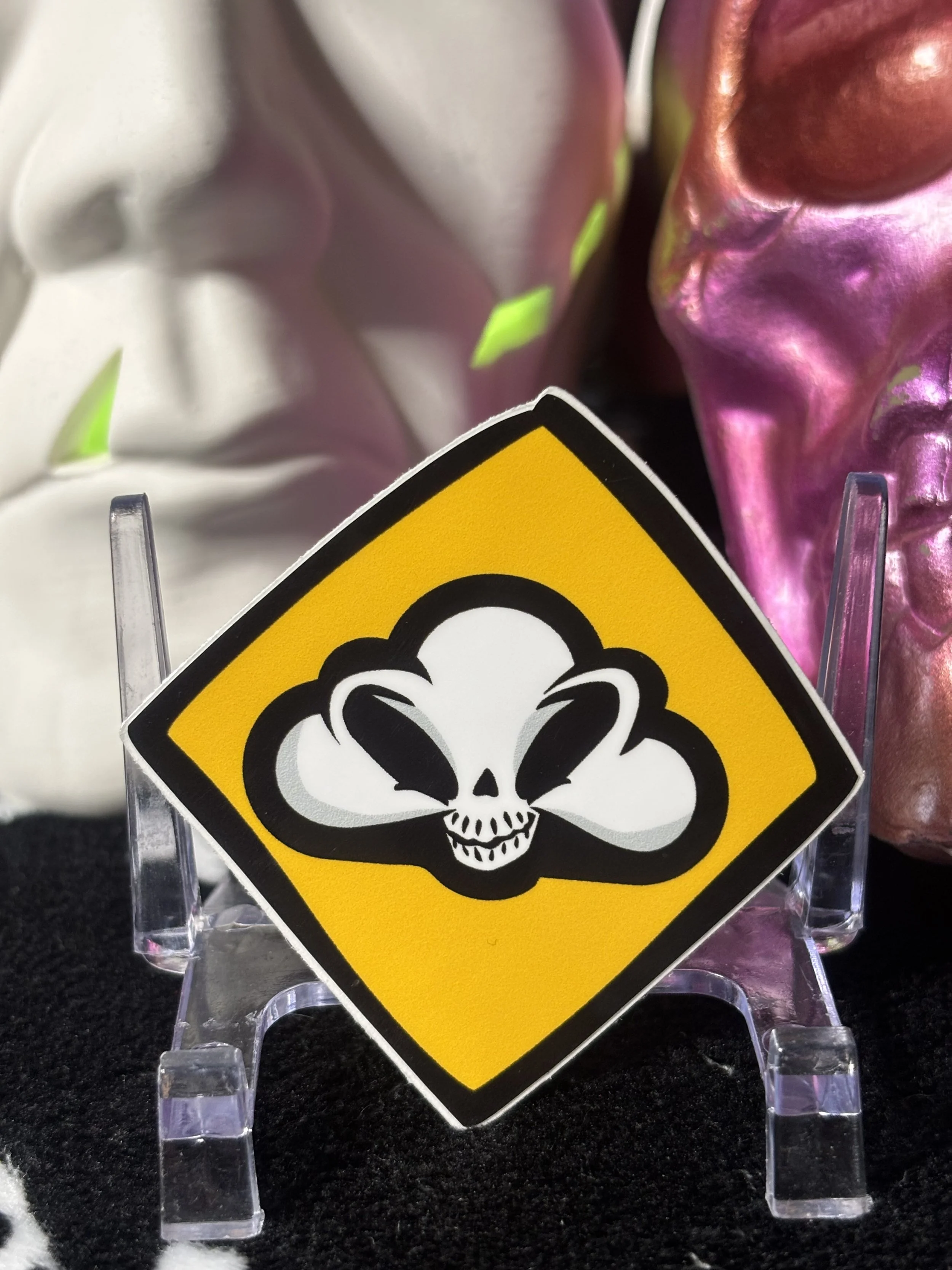 THANK YOU YELLOW REAPER CLOUD 2.5 X2.5 " STICKER