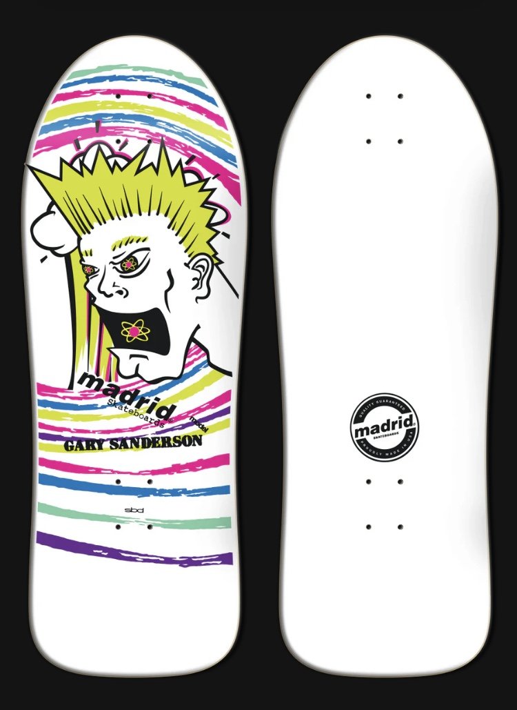 MADRID~ GARY SANDERSONS ATOMIC SKATEBOARD DECK