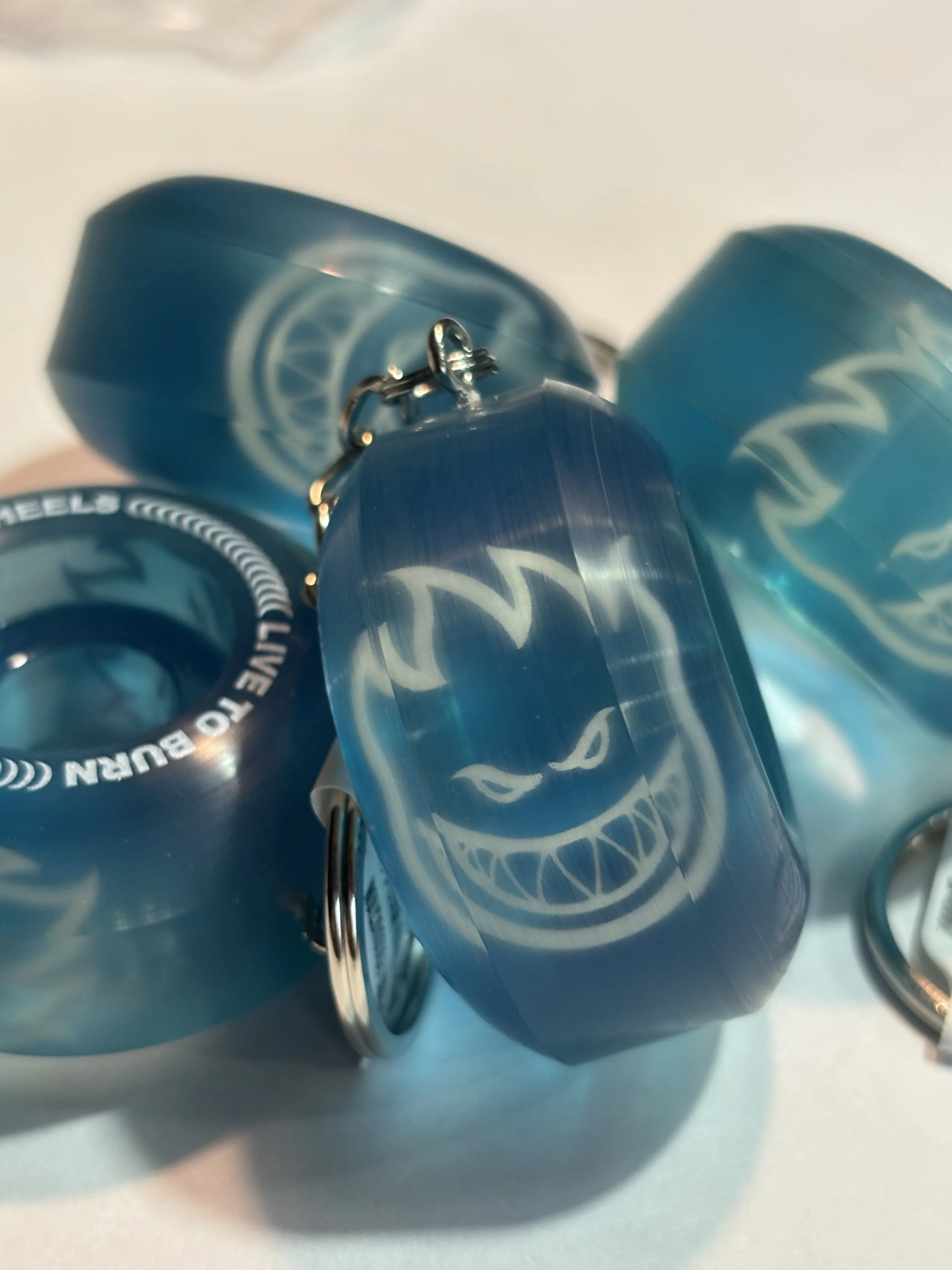 SPITFIRE KEYCHAINS~ BLUE JELLY SAPPHIRE