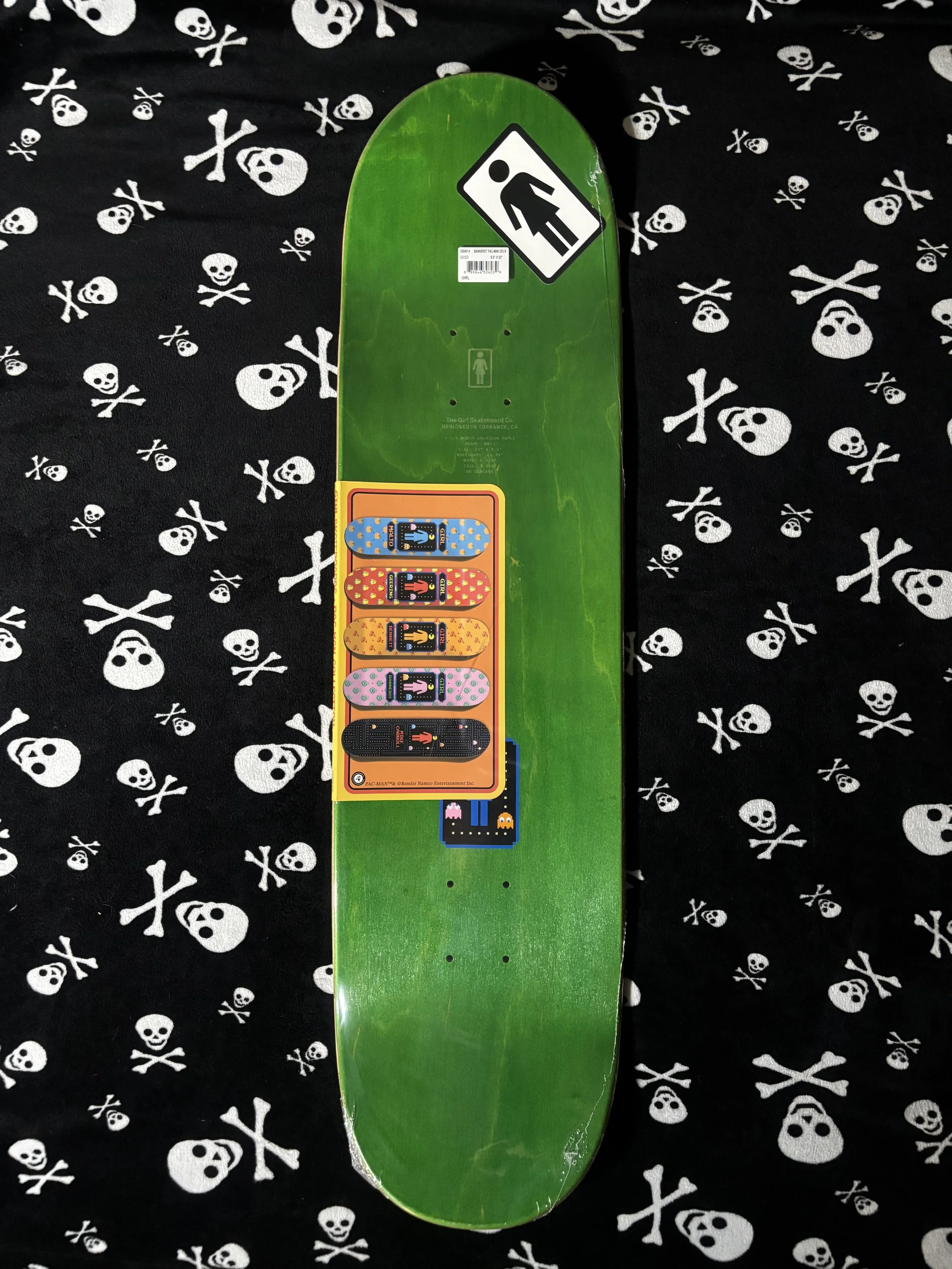 GIRL~ BANNEROT PAC-MAN SKATEBOARD DECK
