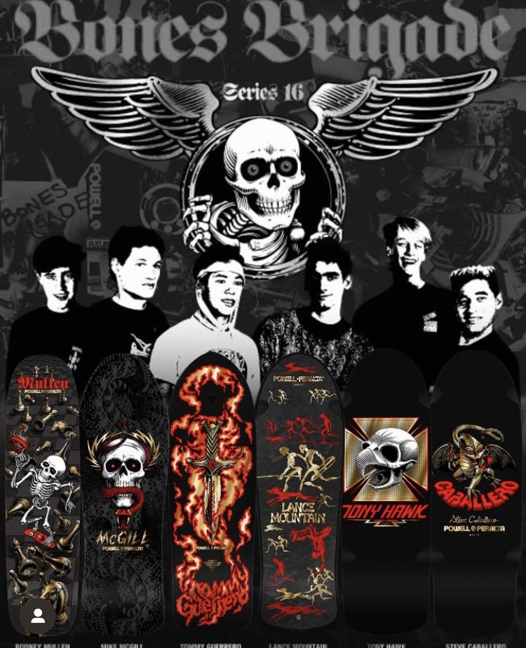 POWELL PERALTA~ BONES BRIGADE RODNEY MULLEN SERIES 16 SKATEBOARD DECK