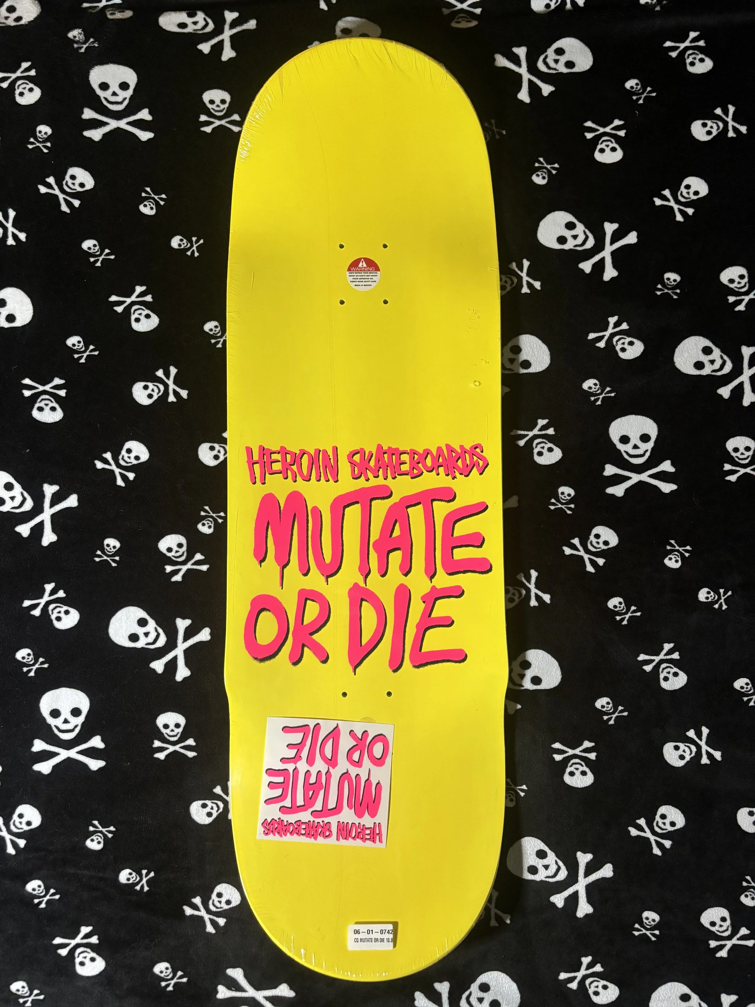 HEROIN~ CRAIG QUESTIONS MUTATE OR DIE SKATE BOARD DECK