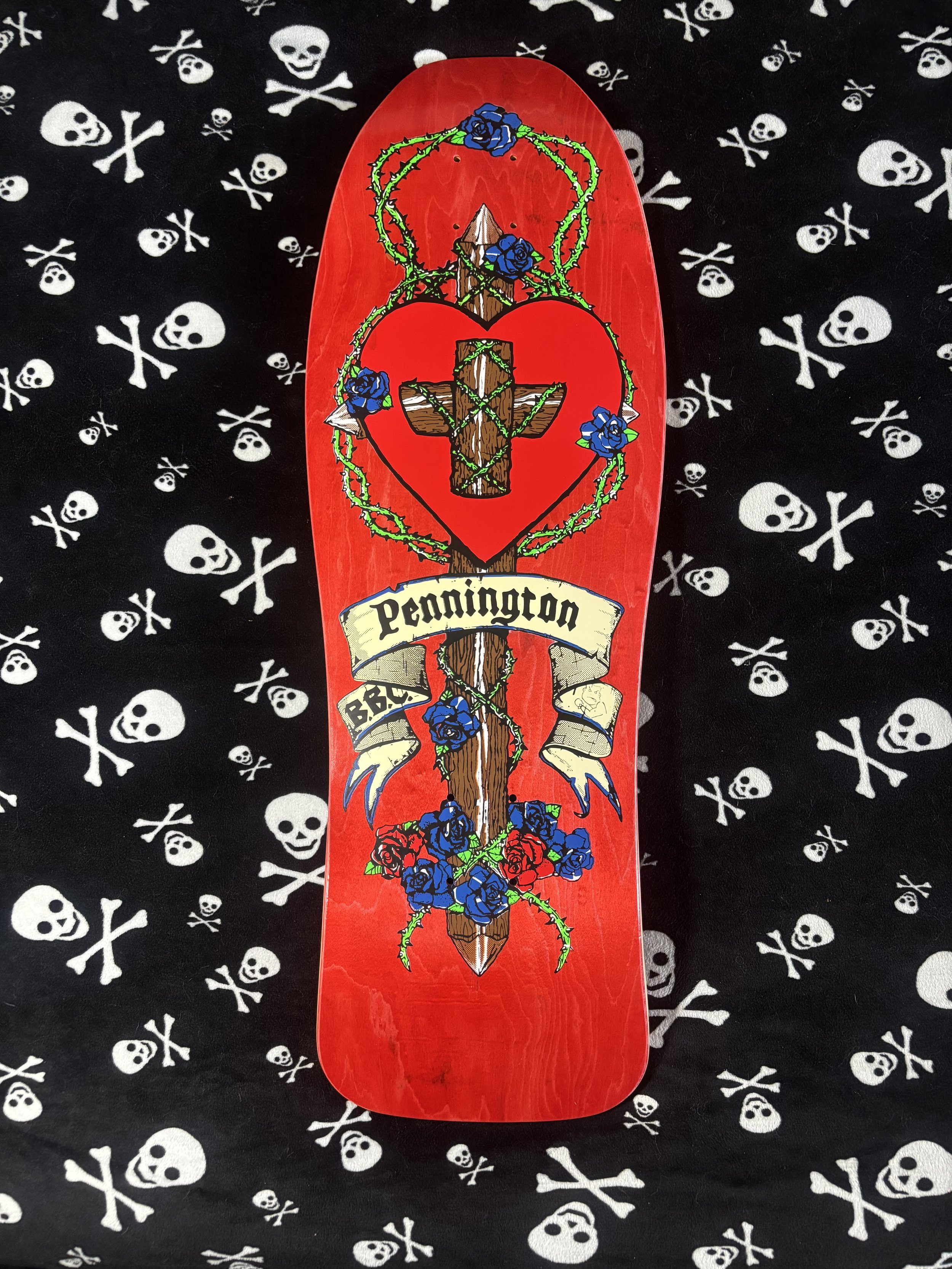 BRAND-X~ BRYAN PENNINGTON BBC CRUCIFIX SKATEBOARD DECK