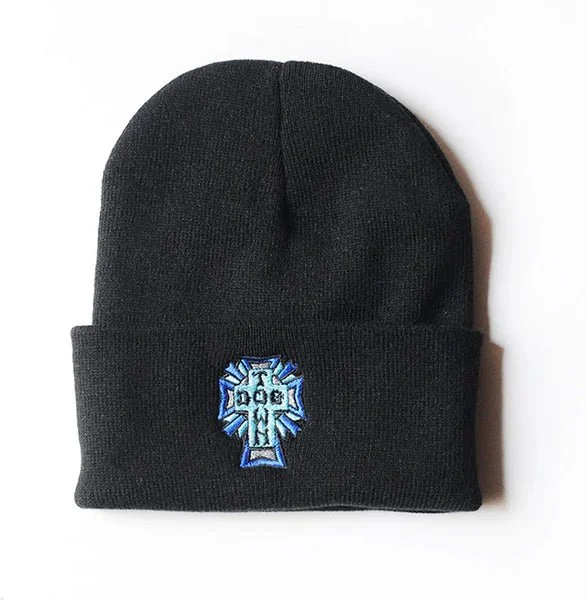 DOGTOWN BLACK CROSS LOGO COLOR BEANIE