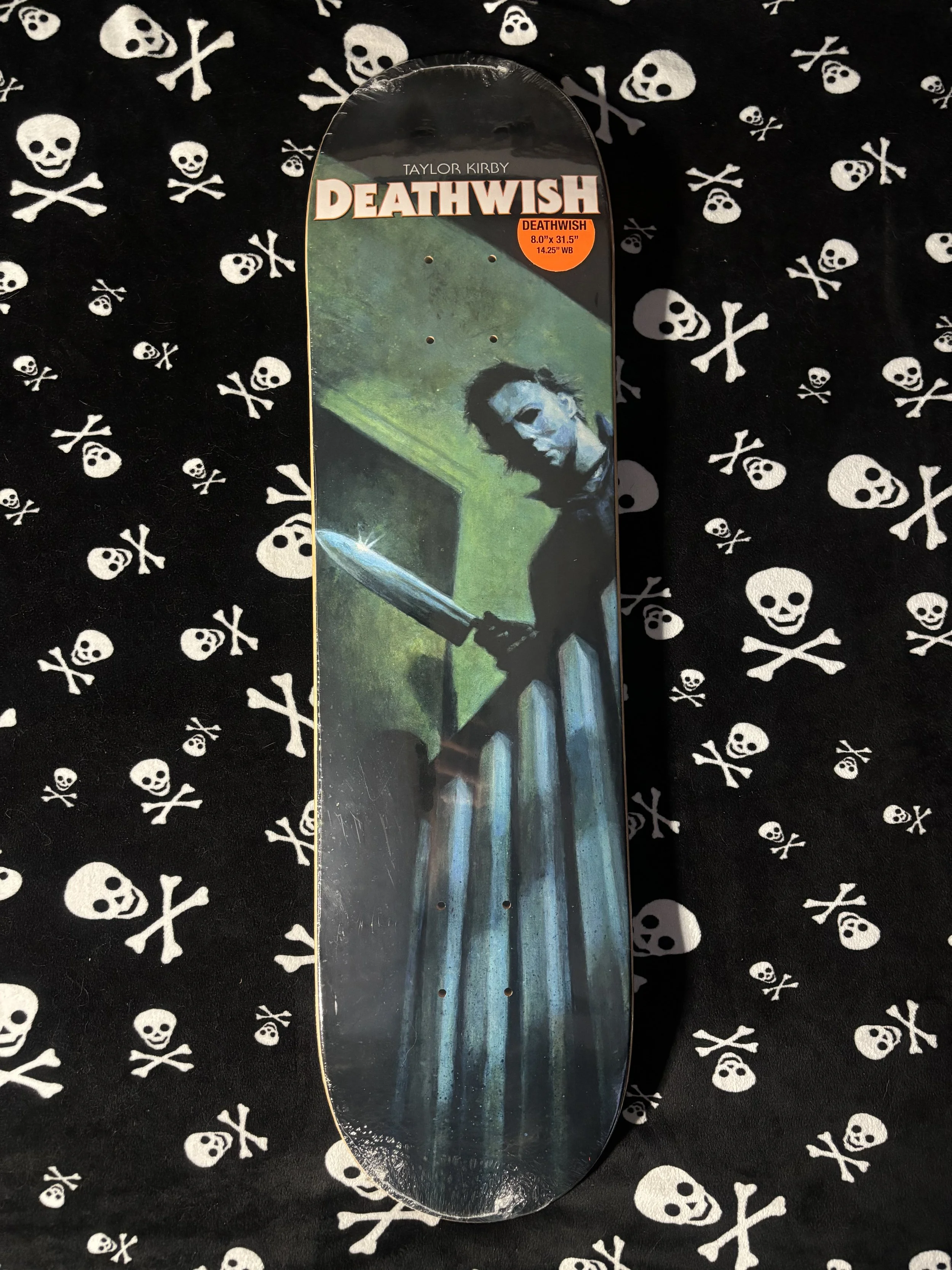 DEATHWISH~ TAYLOR KIRBY HALLOWEEN BOOGEY MAN SKATEBOARD DECK
