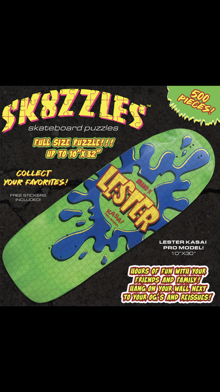 BRAND-X-TOXIC~ LESTER KASAI SK8ZZLE SKATEBOARD PUZZLE