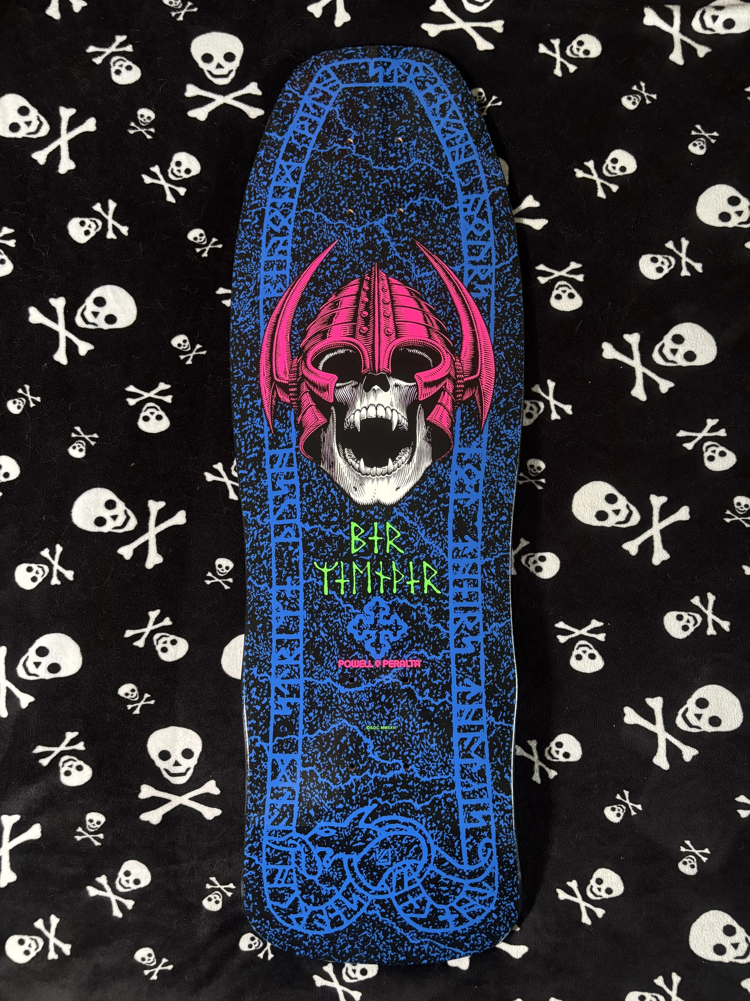 POWELL SKATEBOARDS~ OG WELINDER BLACK LIGHT SKATEBOARD DECK
