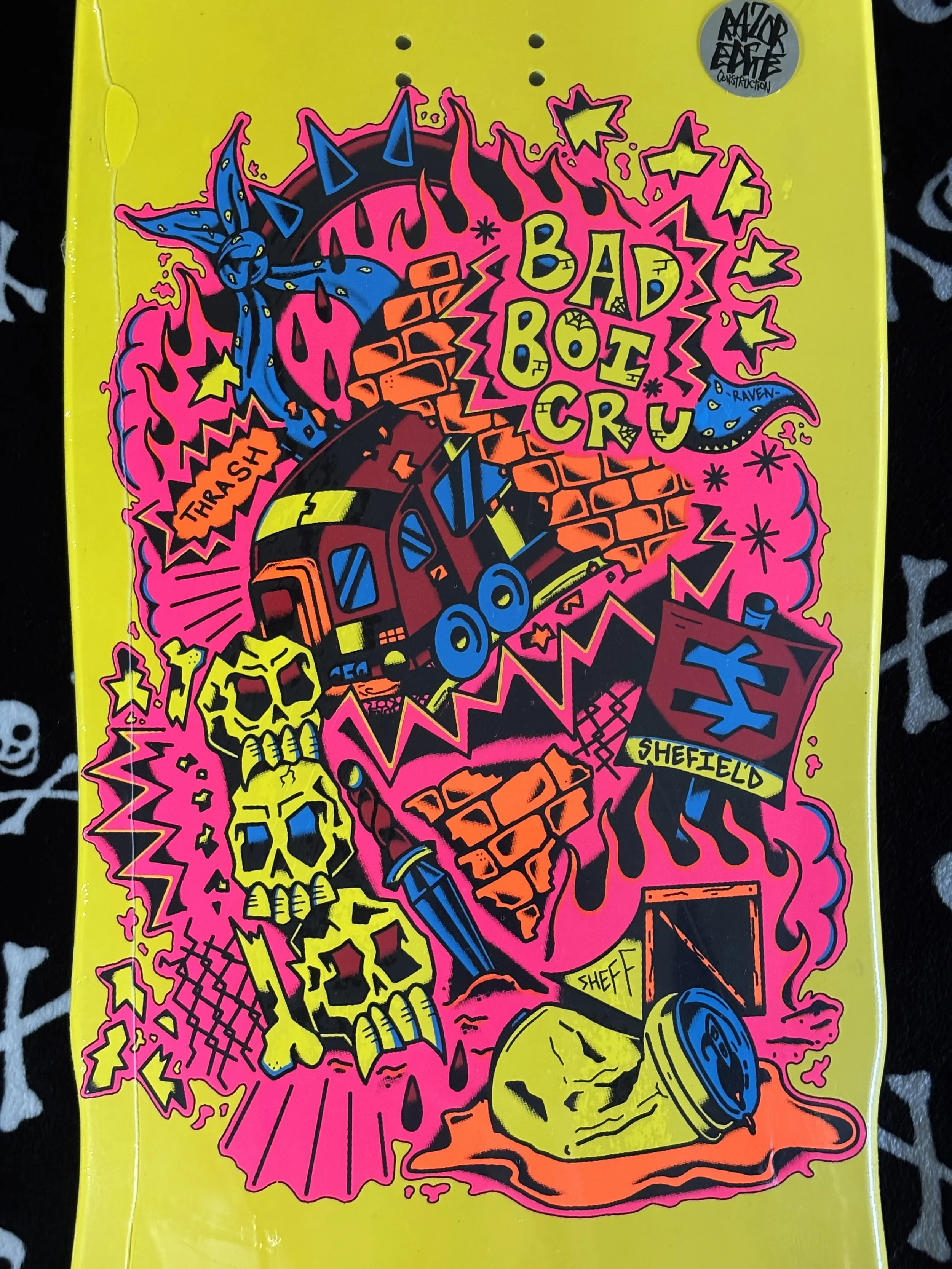 HEROIN~ DEAD DAVE TRAINLINES SKATEBOARD DECK