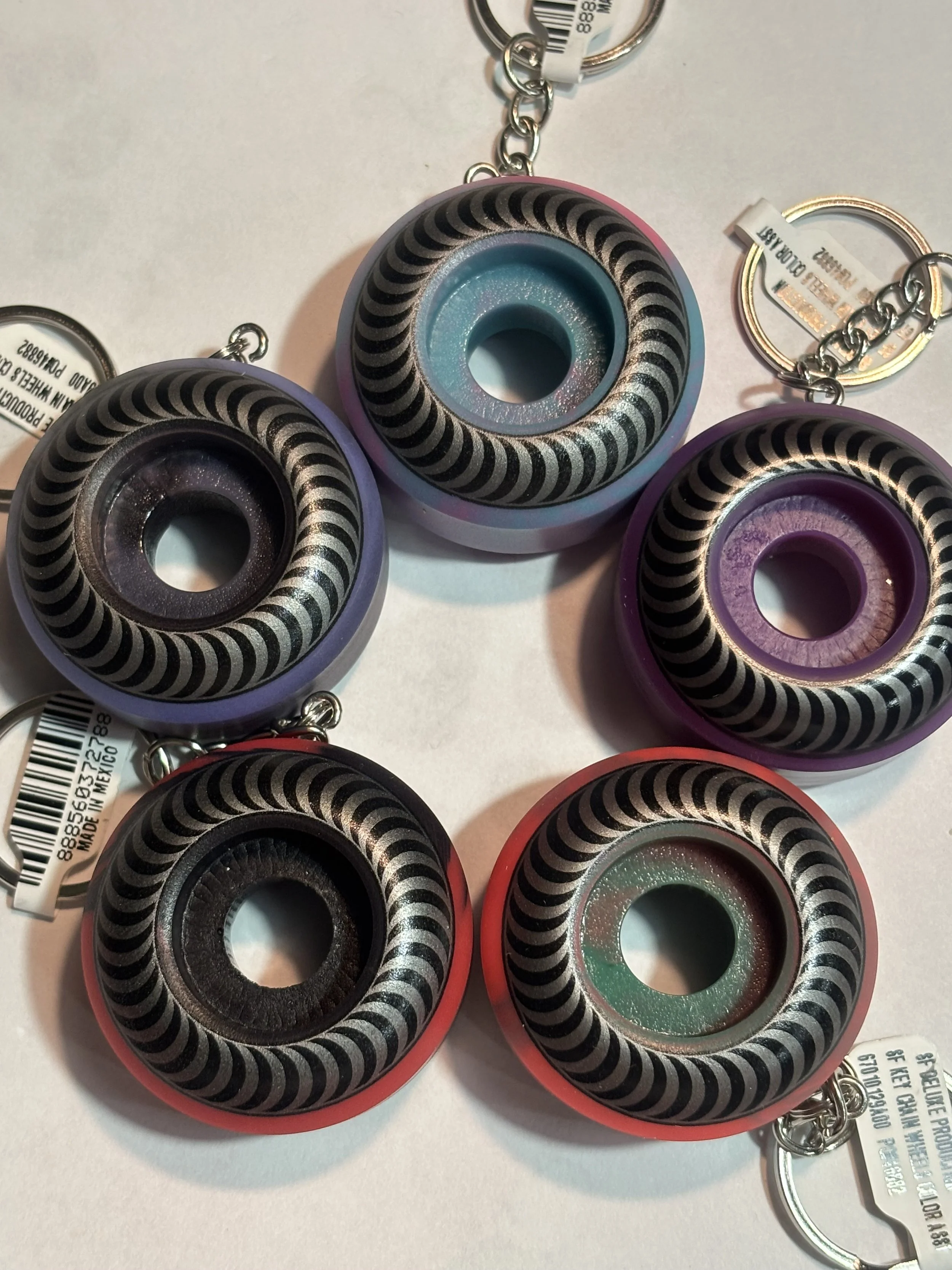 SPITFIRE SWIRL ASSORTED KEYCHAINS