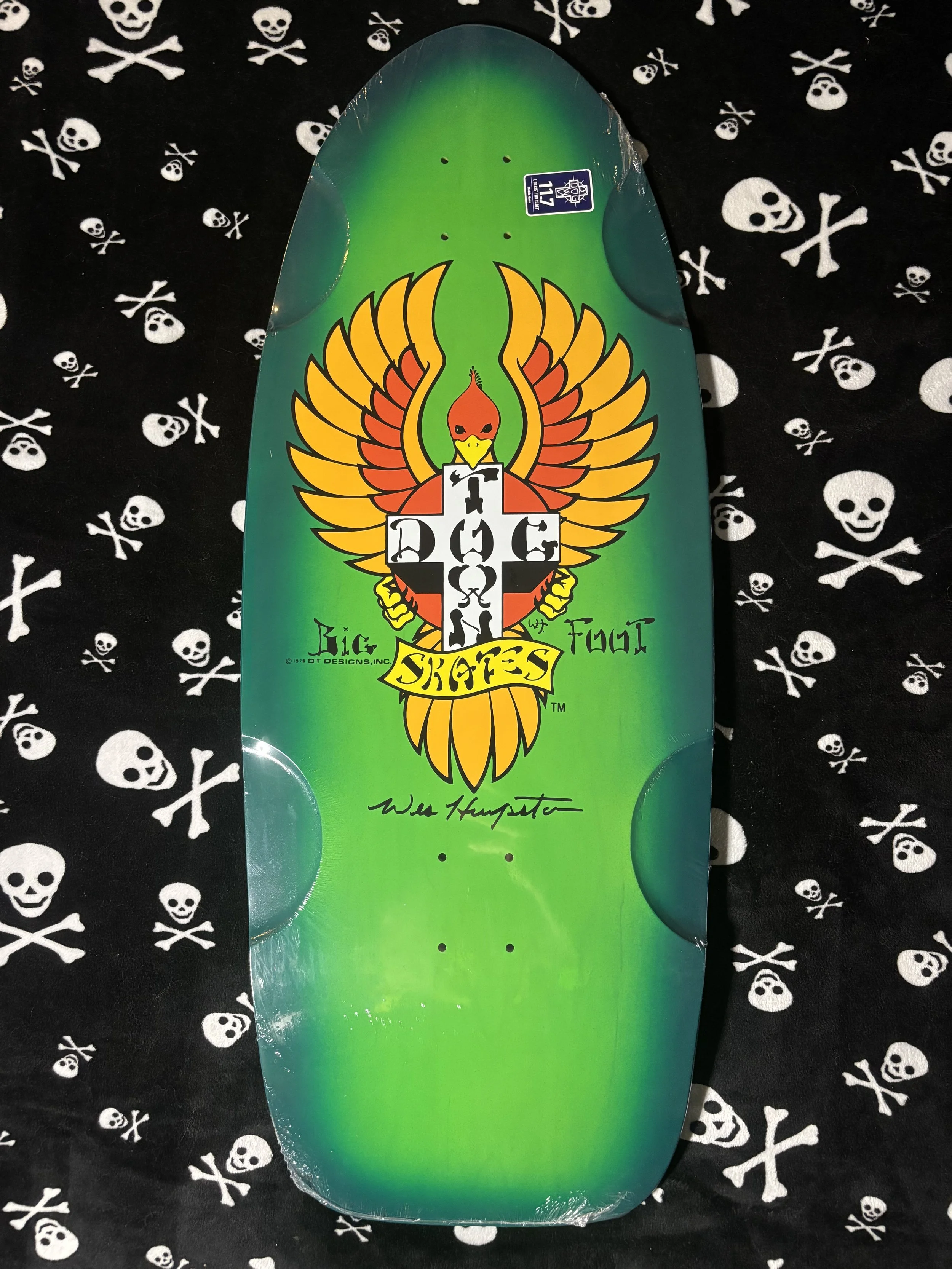 DOGTOWN~ BIG FOOT 70s CLASSIC DK GREEN SKATEBOARD DECK