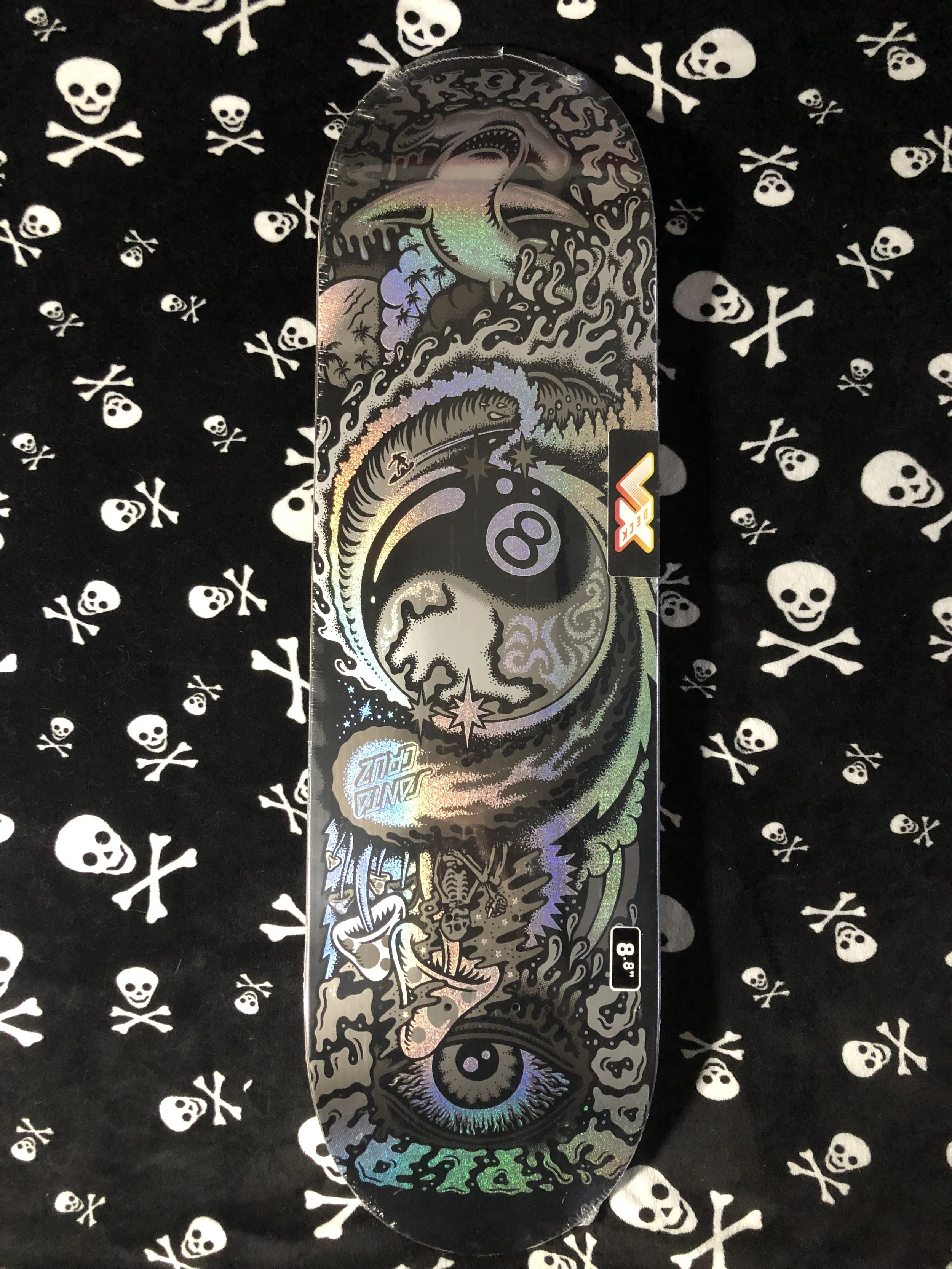 SANTA CRUZ~ WINKOWSKI DOPE PLANET VX CHROME SKATEBOARD DECK