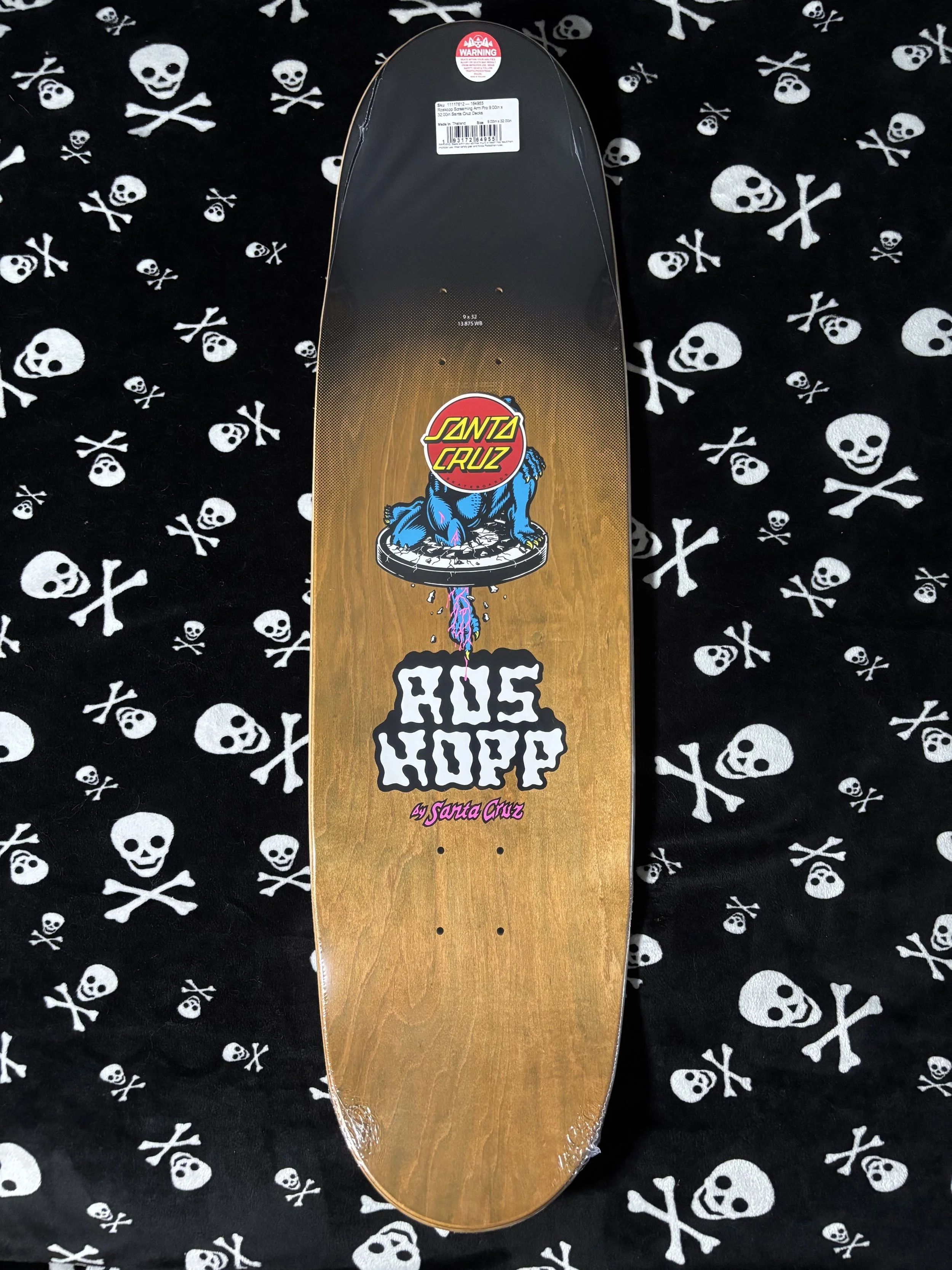 SANTA CRUZ~ ROSKOPP SCREAMING ARM PRO SKATEBOARD DECK