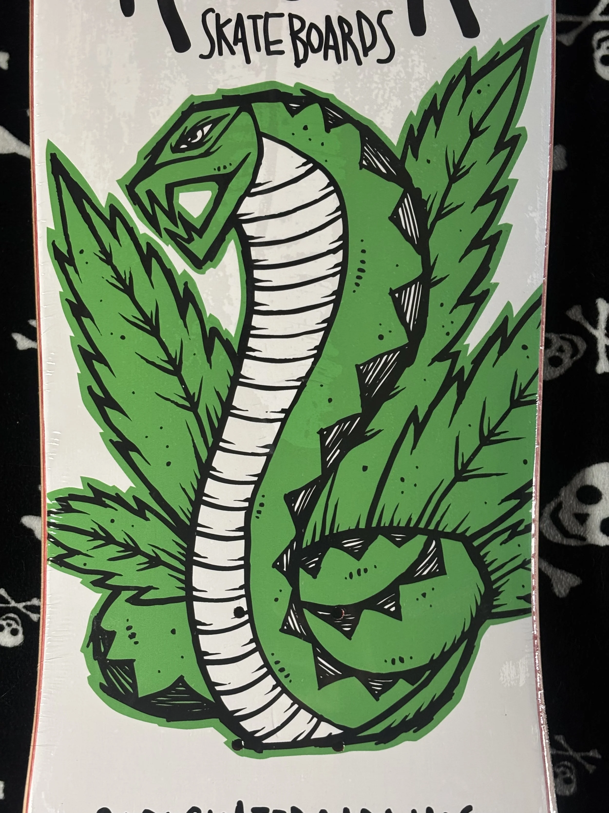 ROGER~ TEAM WEED AND COBRAS SHAPED SKATEBOARD DECK