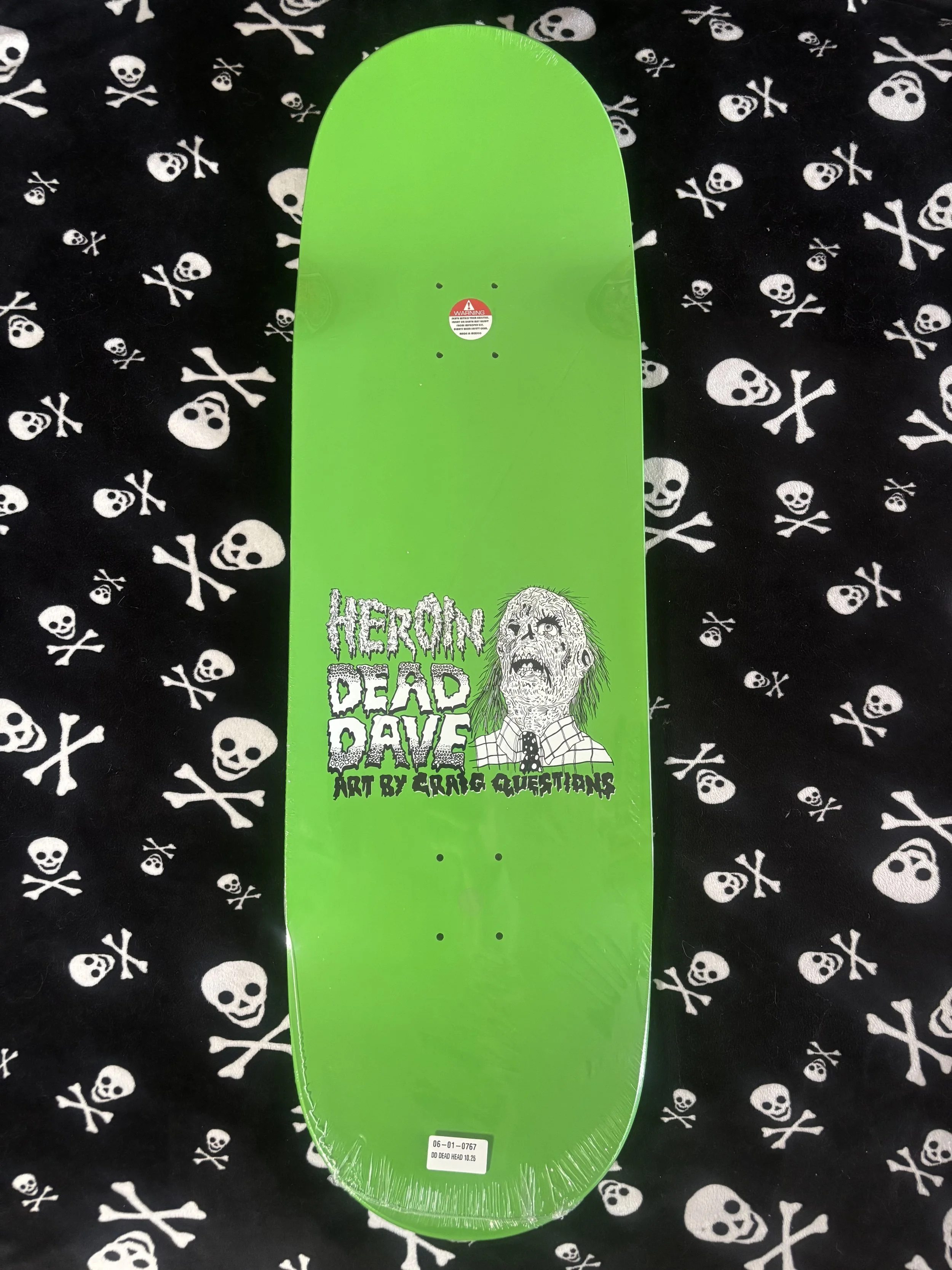 HEROIN~ DEAD DAVE DEAD HEAD SKATEBOARD DECK