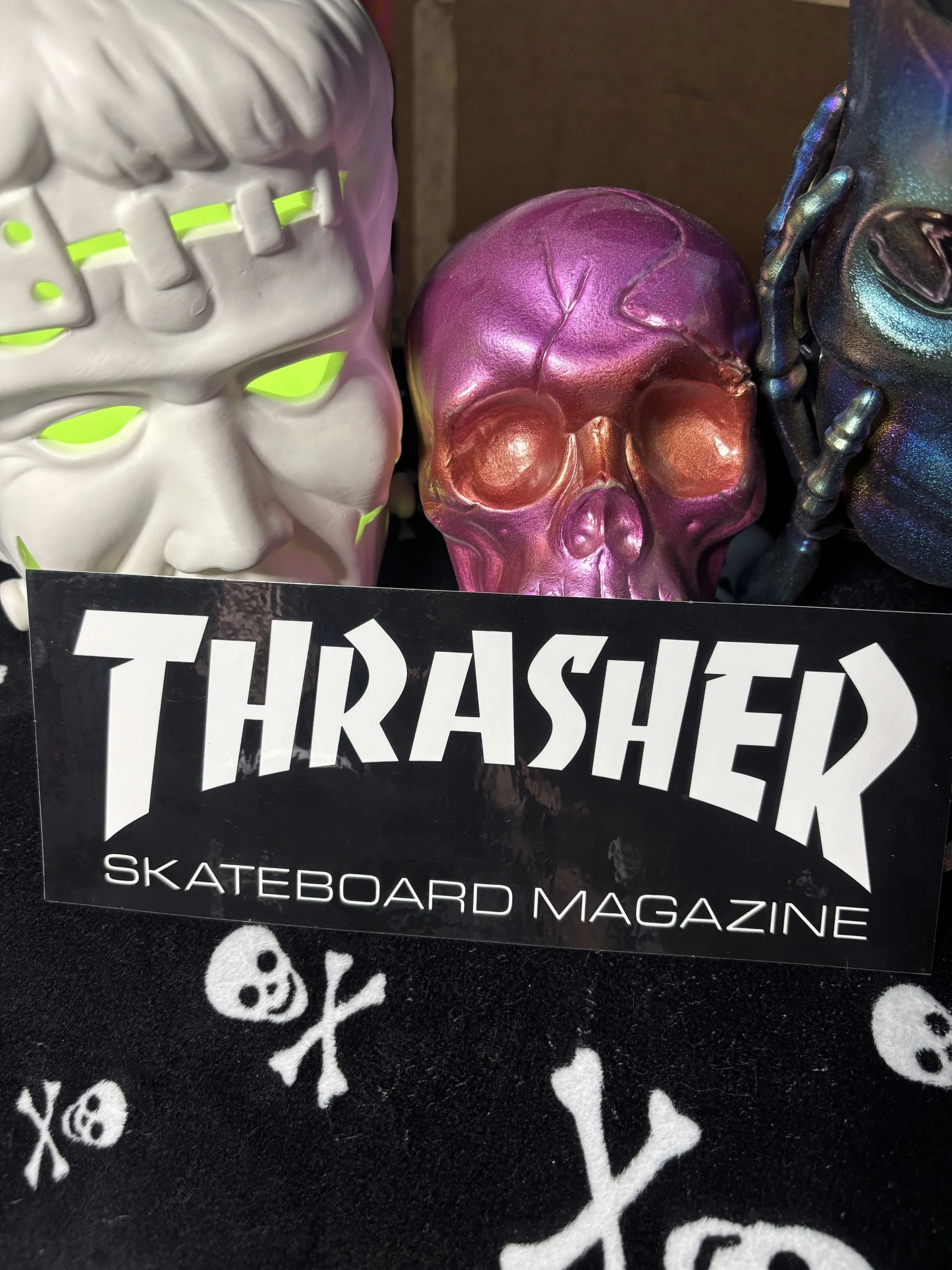 THRASHER MAG BLACK LOGO SUPER BLACK DECAL STICKER