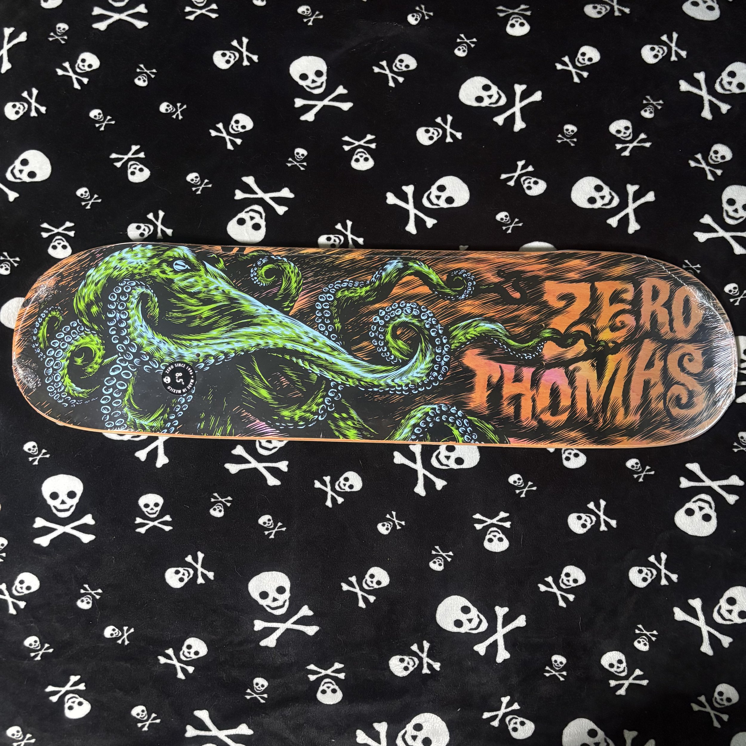 ZERO~ THOMAS OCTOPUS ORANGE HOLOGRAPHIC FOIL SKATEBOARD DECK