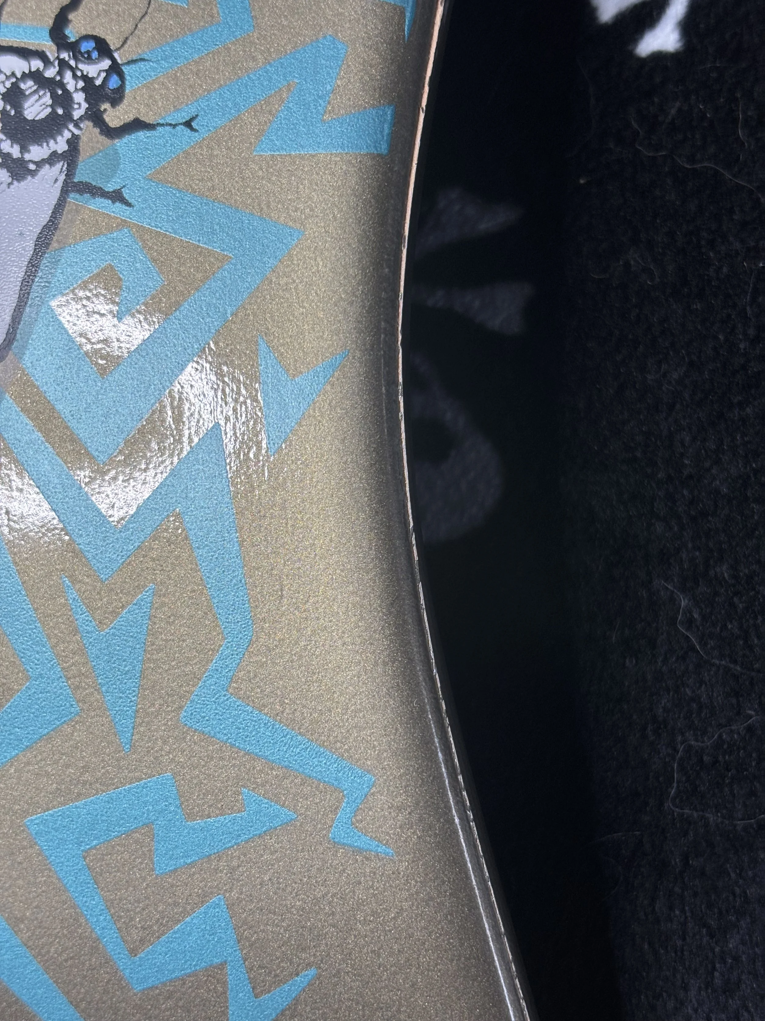 BLEMISHED- BRAND•X•TOXIC~ X-DREAM METALLIC GOLD SKATEBOARD DECK