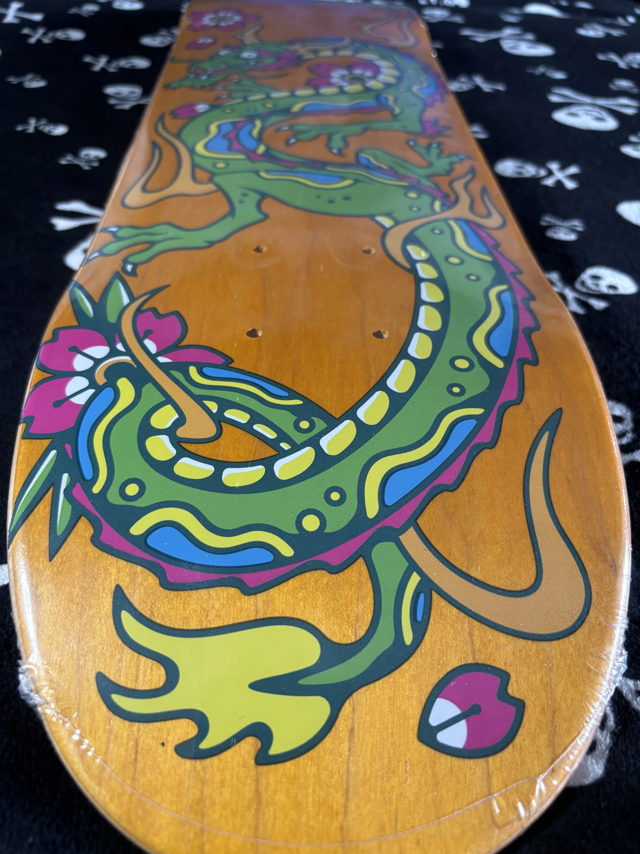 LIEBE~ GROM SQUAD ORANGE NEON DRAGON SKATEBOARD DECK