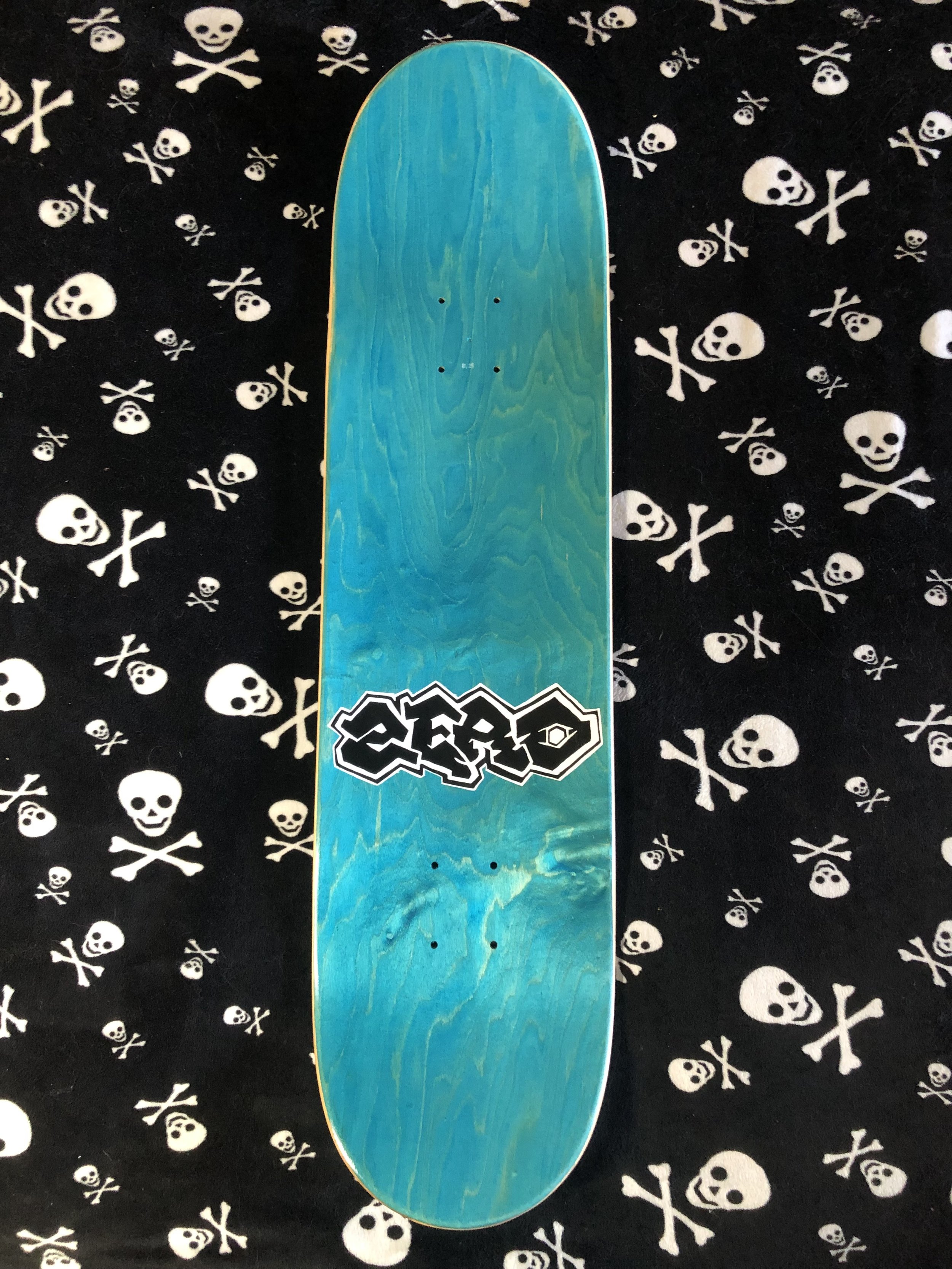ZERO~ DYSTOPIA TEXT HAND SCREENED SKATEBOARD DECK