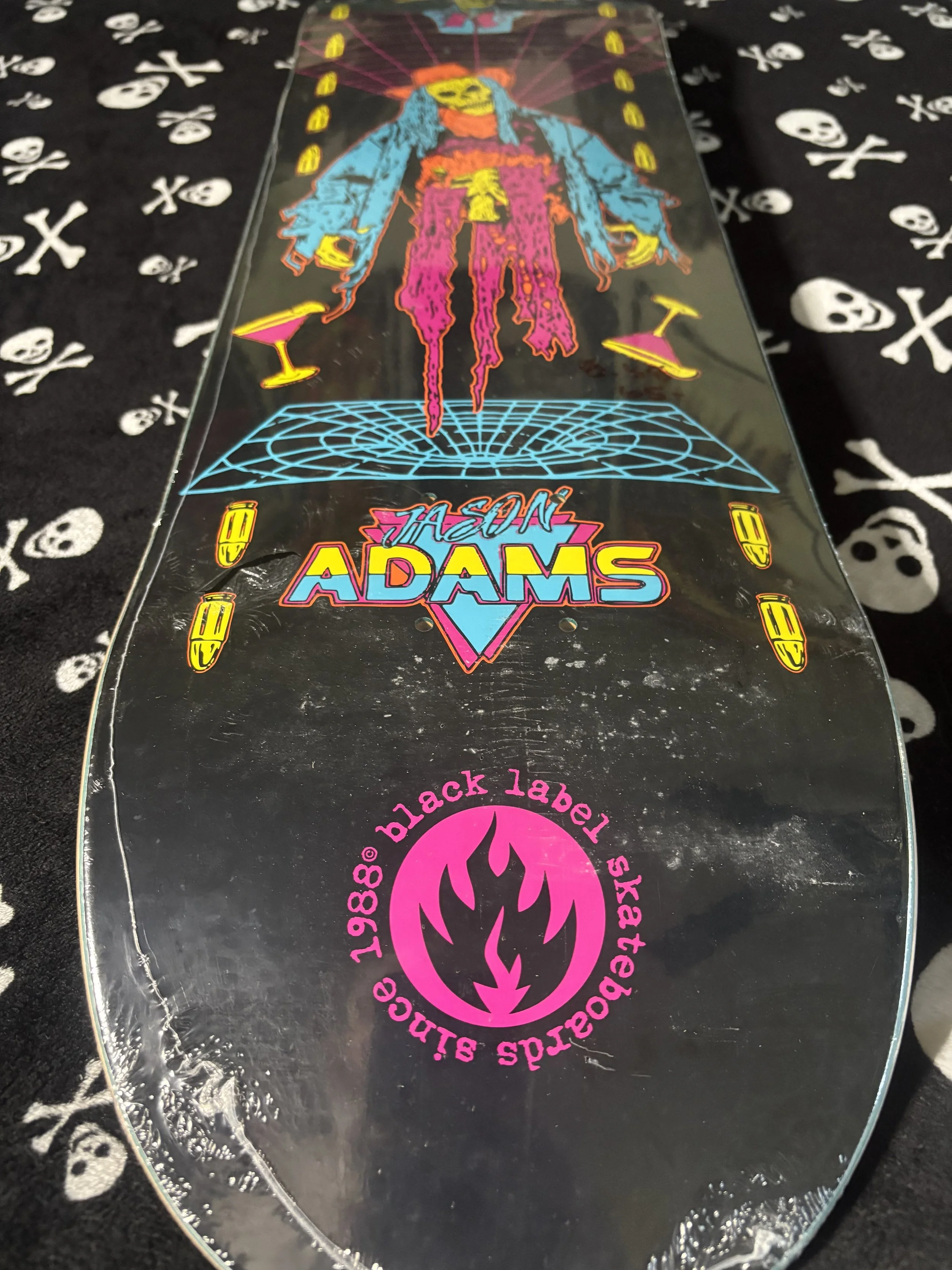 BLACK LABEL~ JASON ADAM'S PRO MODEL "BLACK FUNERAL" SKATEBOARD DECK