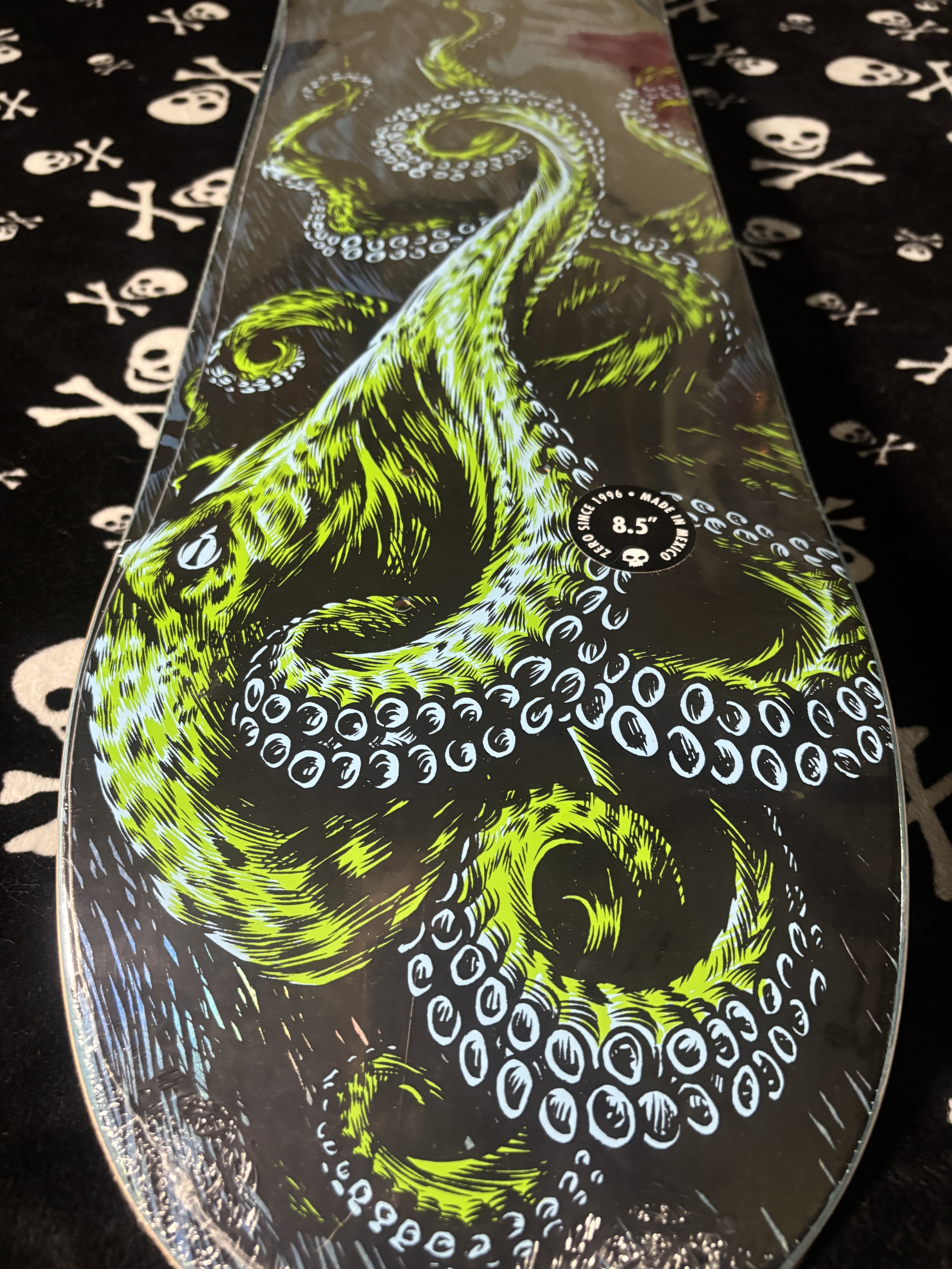 ZERO~ THOMAS OCTOPUS BLUE HOLOGRAPHIC FOIL SKATEBOARD DECK