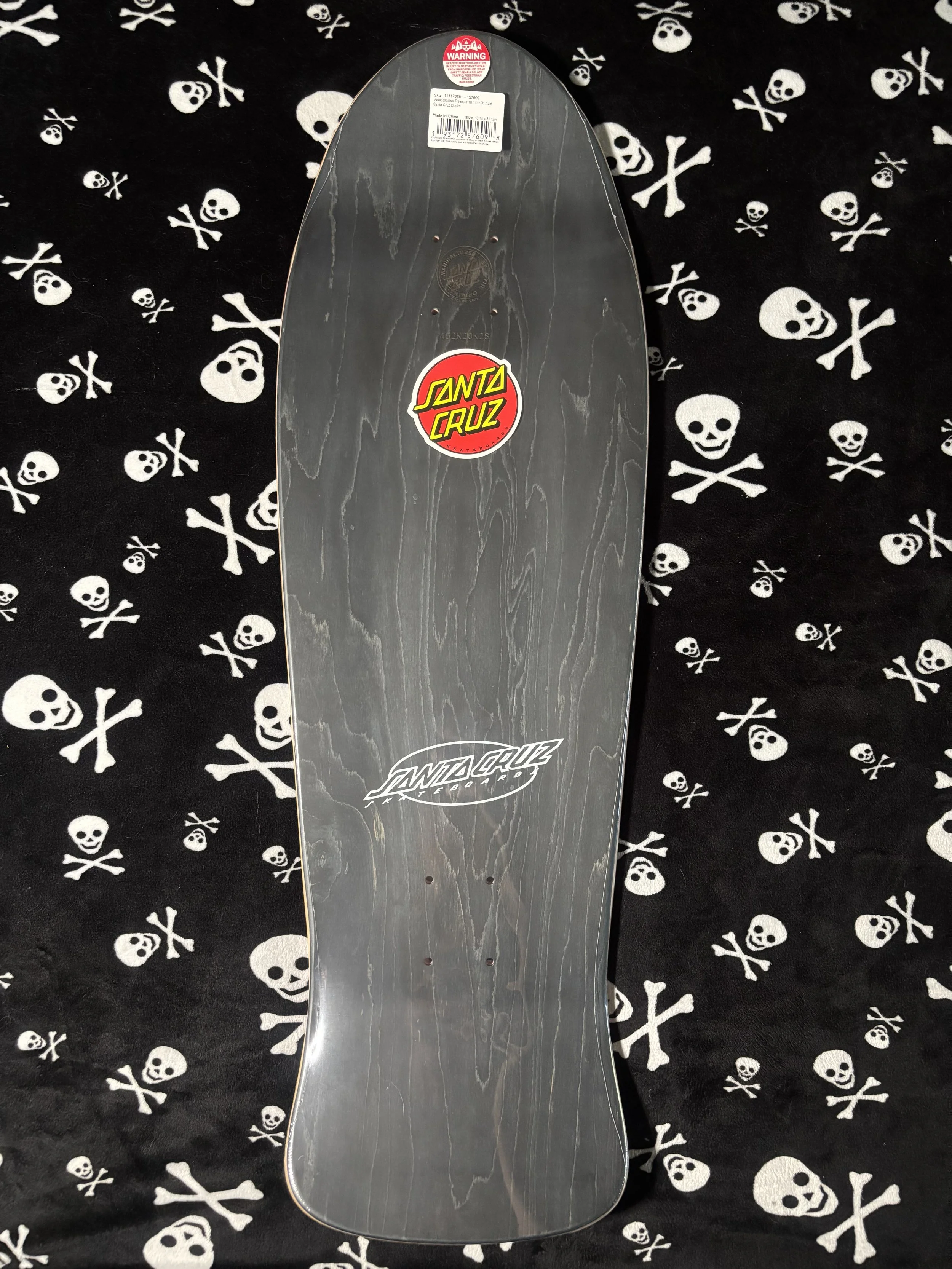 SANTA CRUZ~ MEEK SLASHER SILVER FOIL REISSUE SKATEBOARD DECK