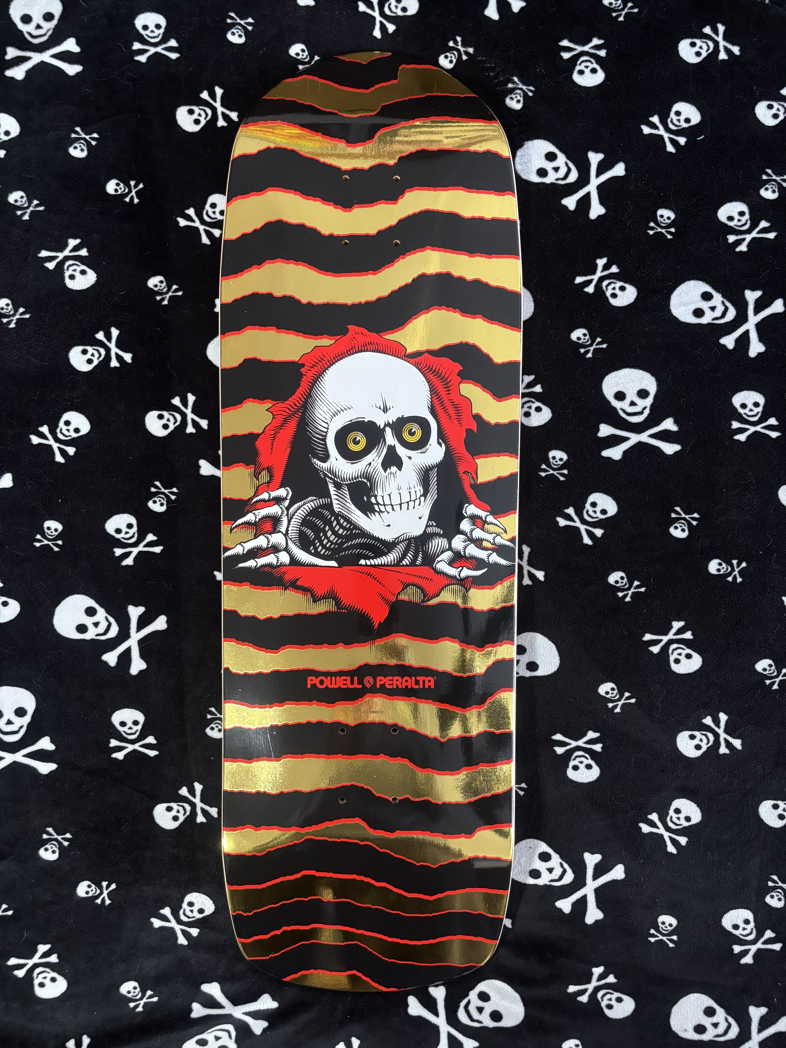 POWELL PERALTA~ OLD SCHOOL RIPPER 17 DK GOLD FOIL SKATEBOARD DECK
