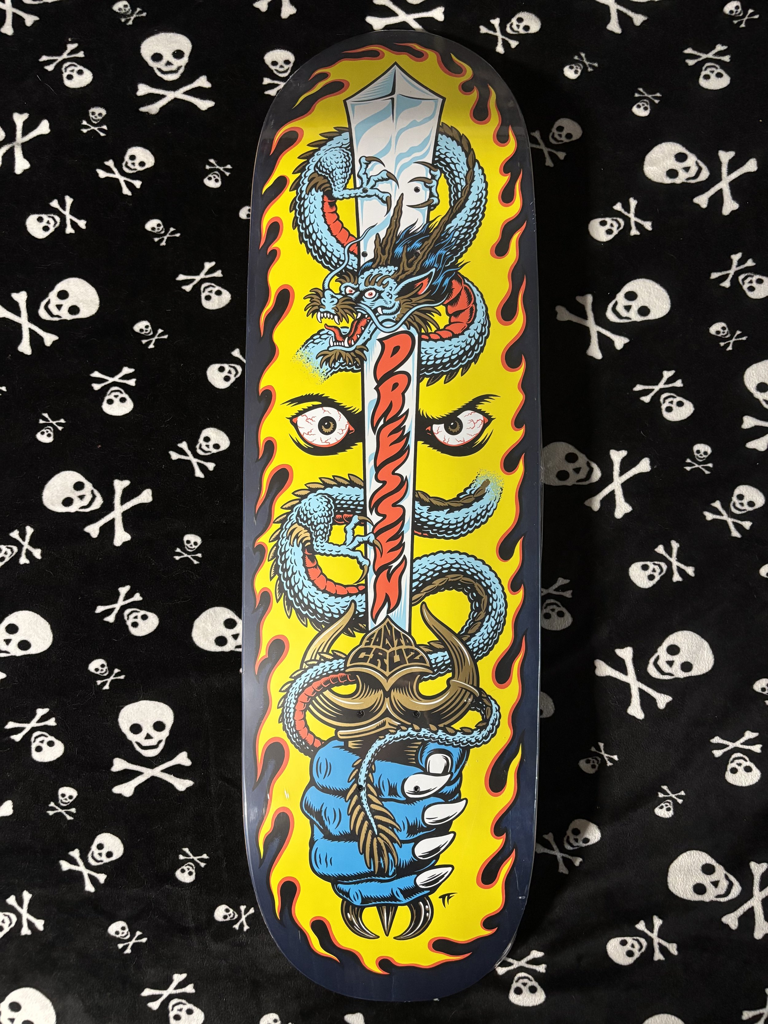 SANTA CRUZ~ DRESSEN SWORD PRO SHAPED SKATEBOARD DECK