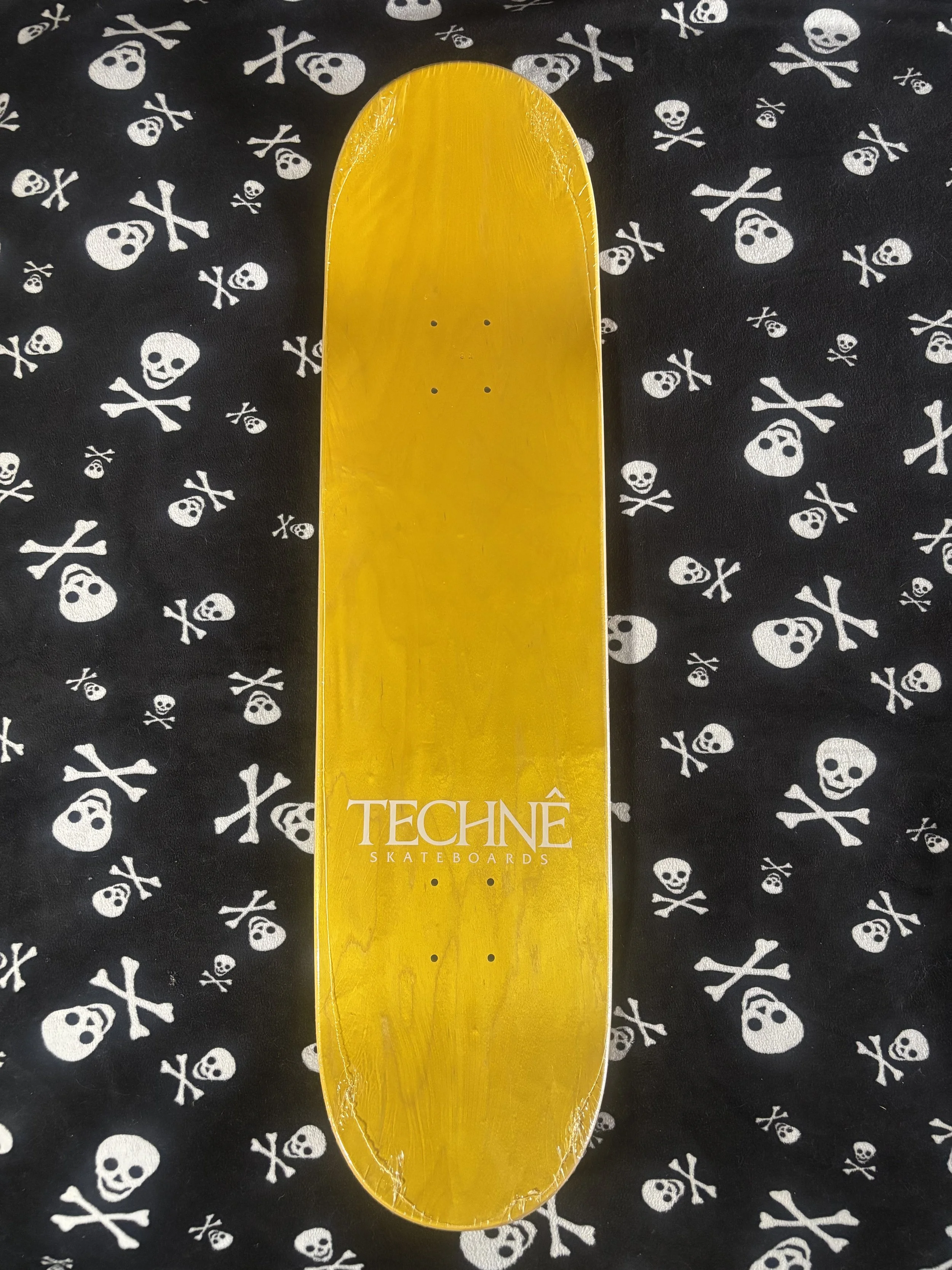 TECHNE~ CHUCK TREECE McRad COLLAB YELLOW SKATEBOARD DECK