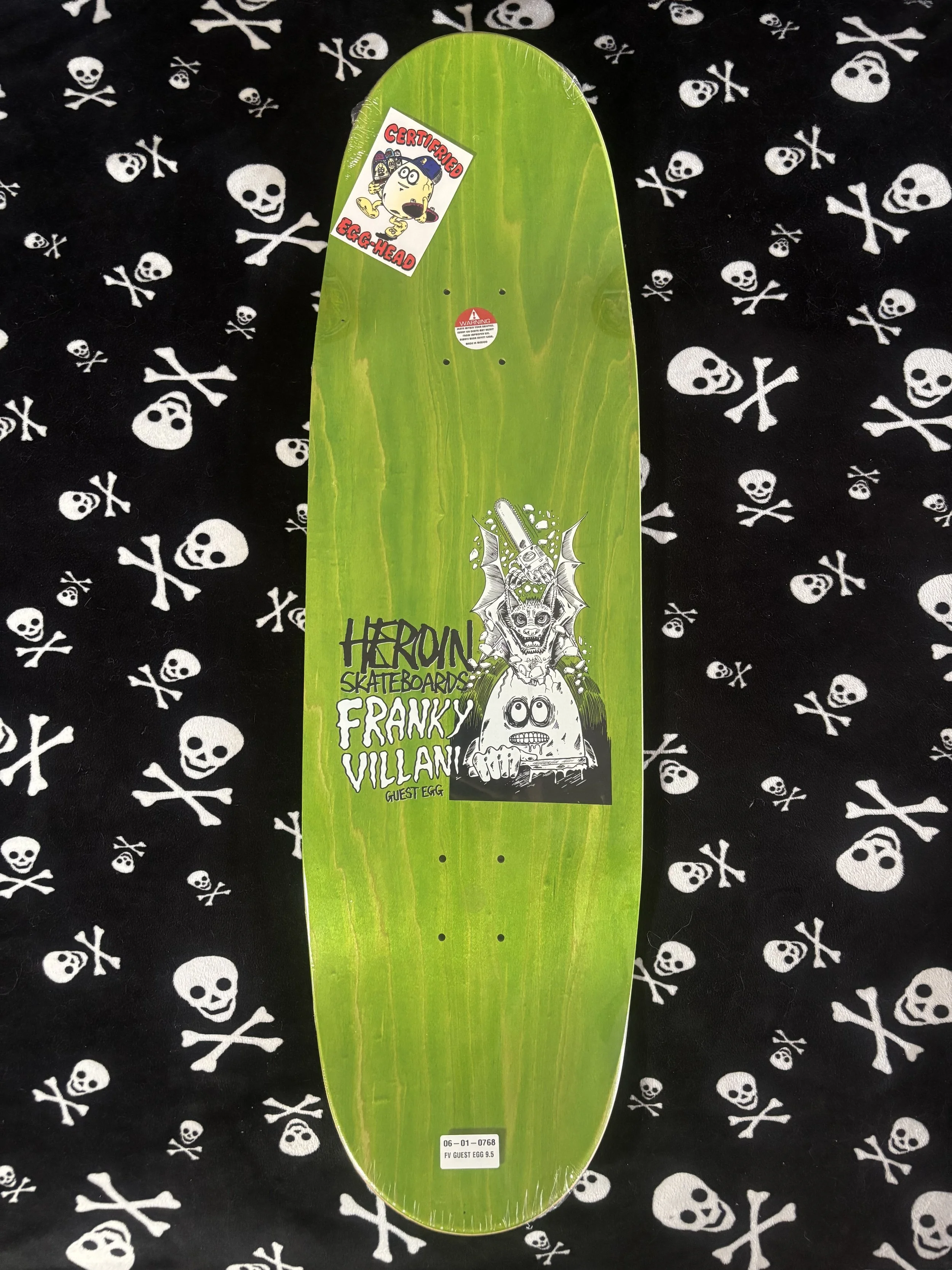 HEROIN~ FRANKY VILLANI GUEST EGG SHAPED SKATEBOARD DECK