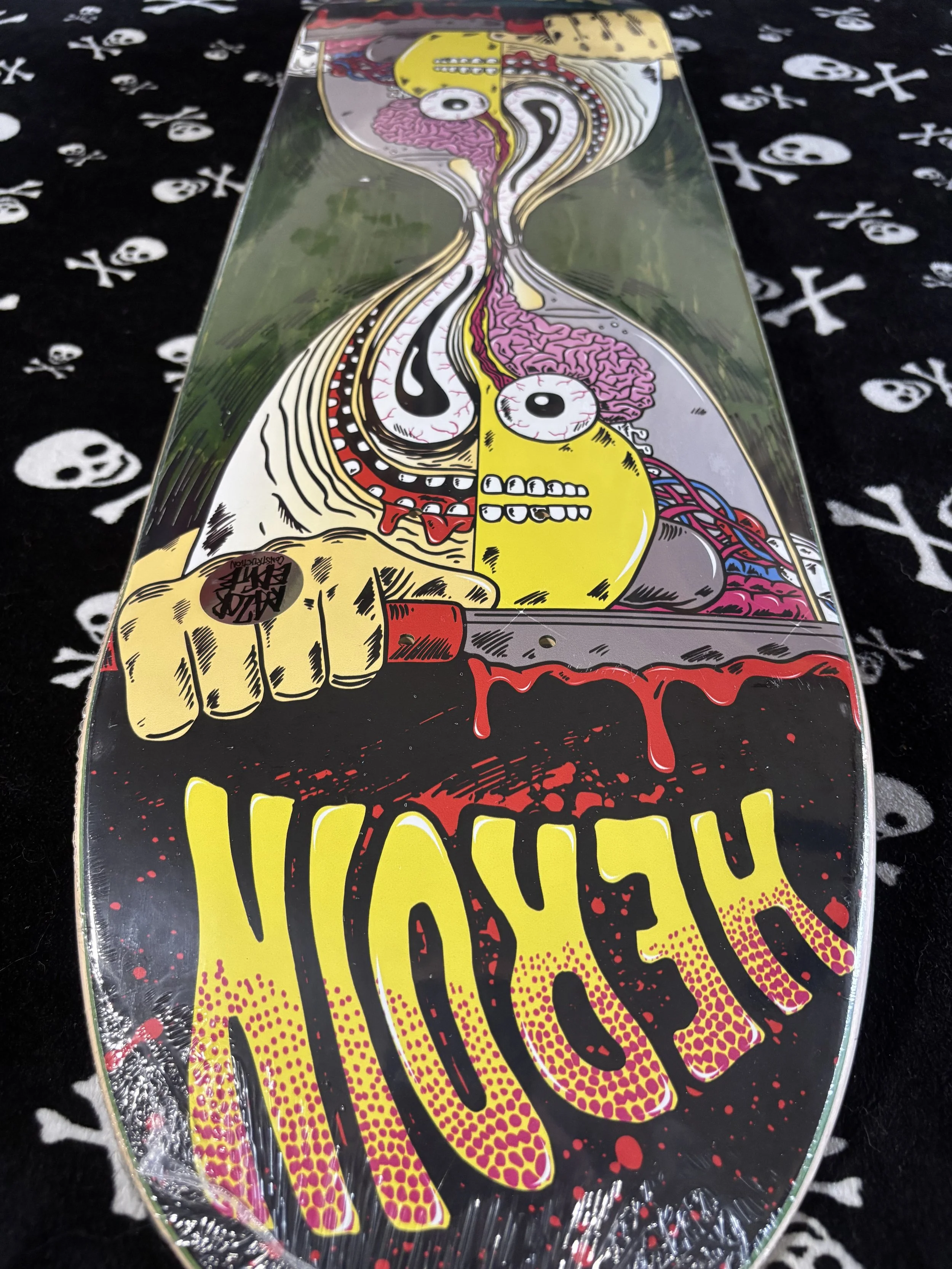 HEROIN~ MERGED ANATOMY RAZOR-EGG SKATEBOARD DECK