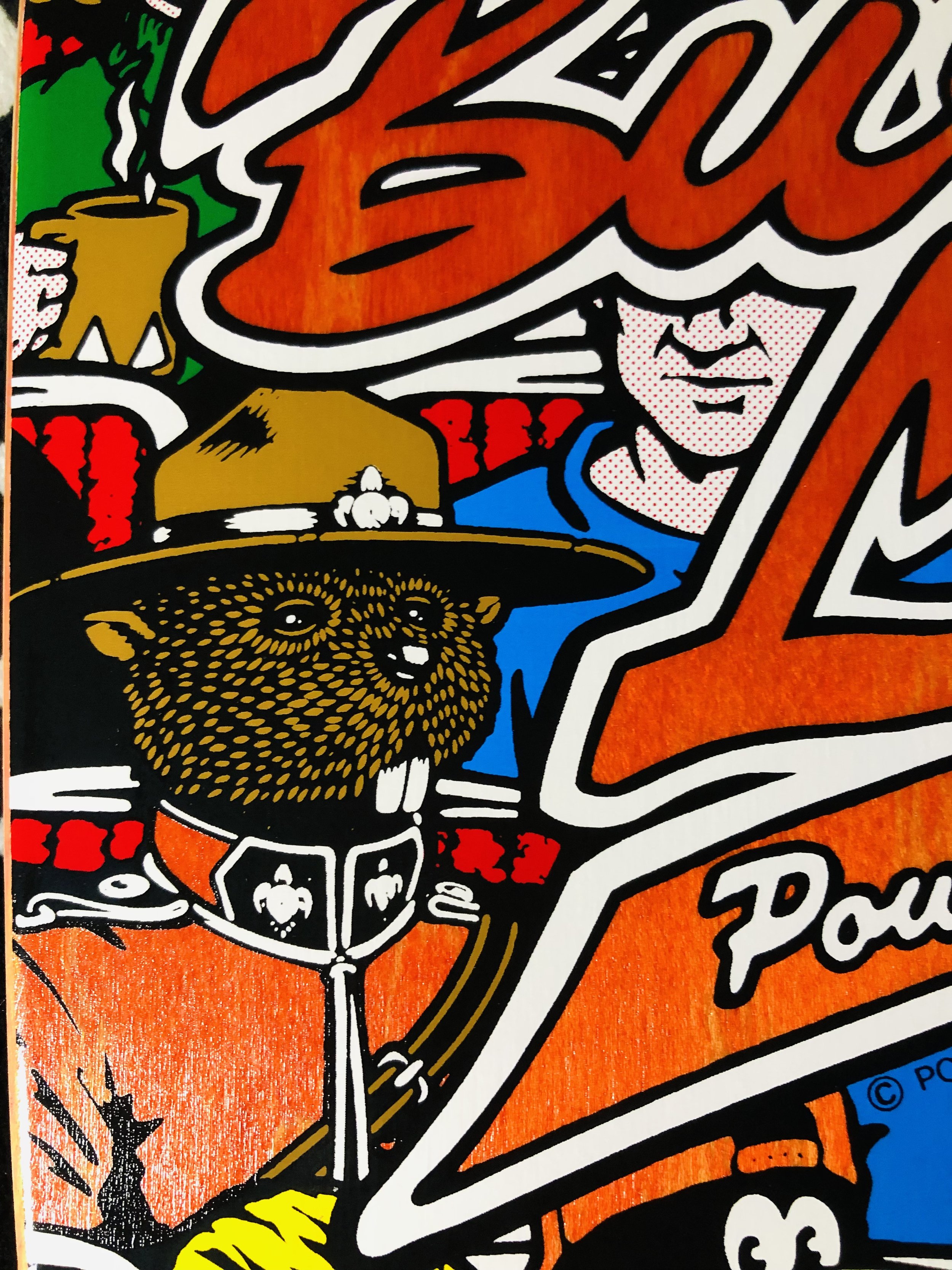 POWELL PERALTA~ BUCKY LASEK STADIUM 03 ORANGE SKATEBOARD DECK
