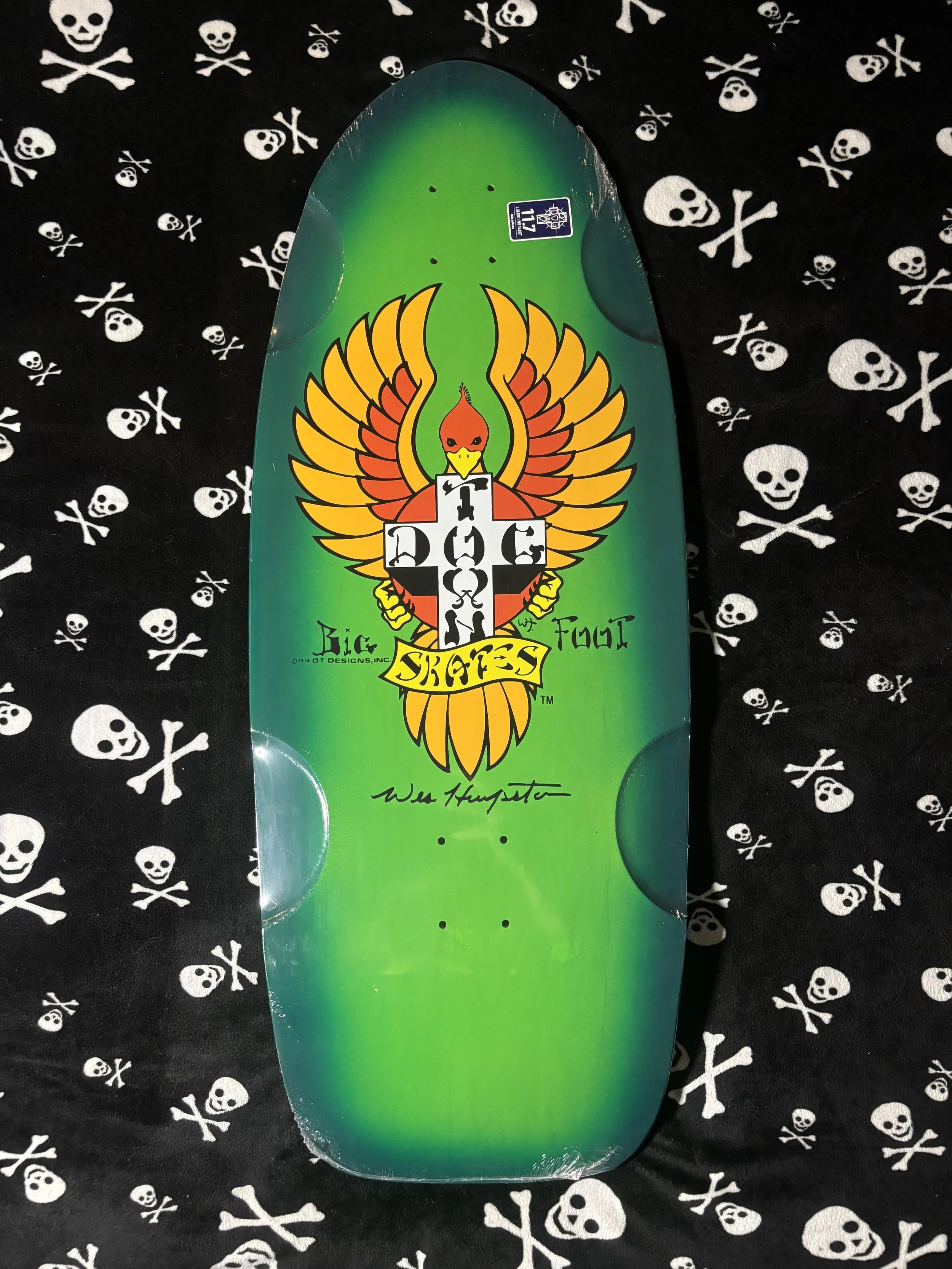 DOGTOWN~ BIG FOOT 70s CLASSIC DK GREEN SKATEBOARD DECK