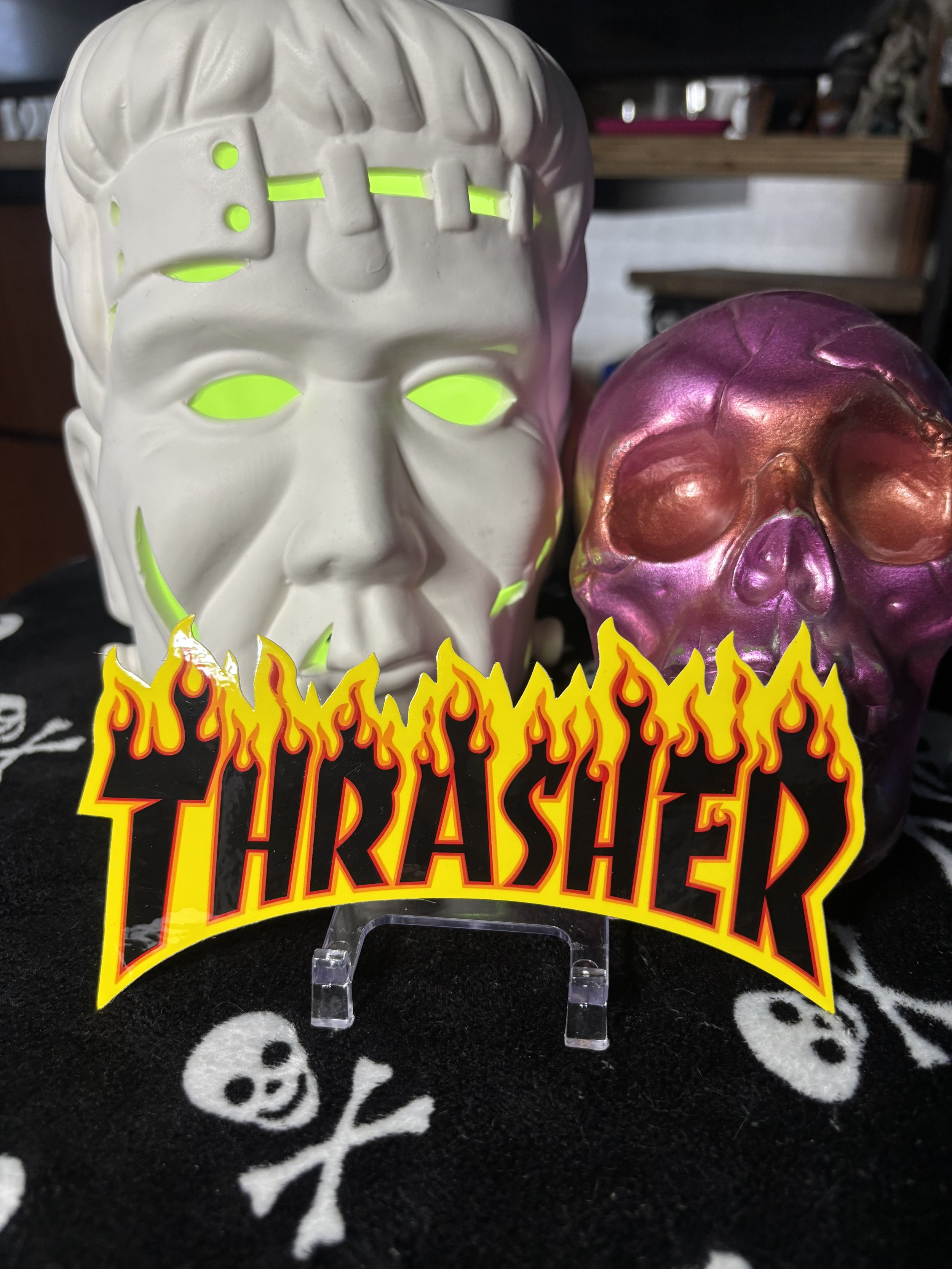 THRASHER FLAME LOGO DECAL MD STICKER