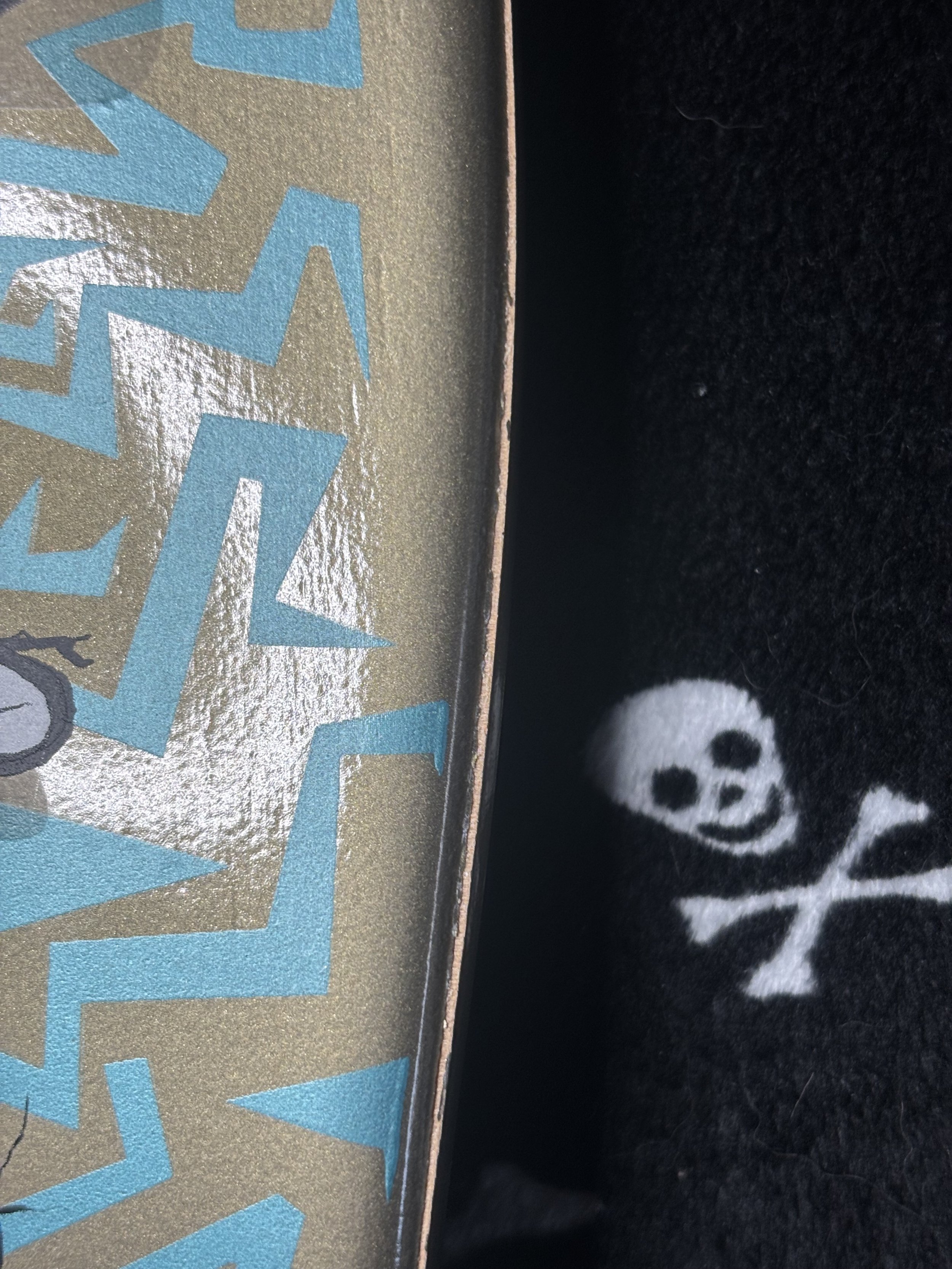 BLEMISHED- BRAND•X•TOXIC~ X-DREAM METALLIC GOLD SKATEBOARD DECK