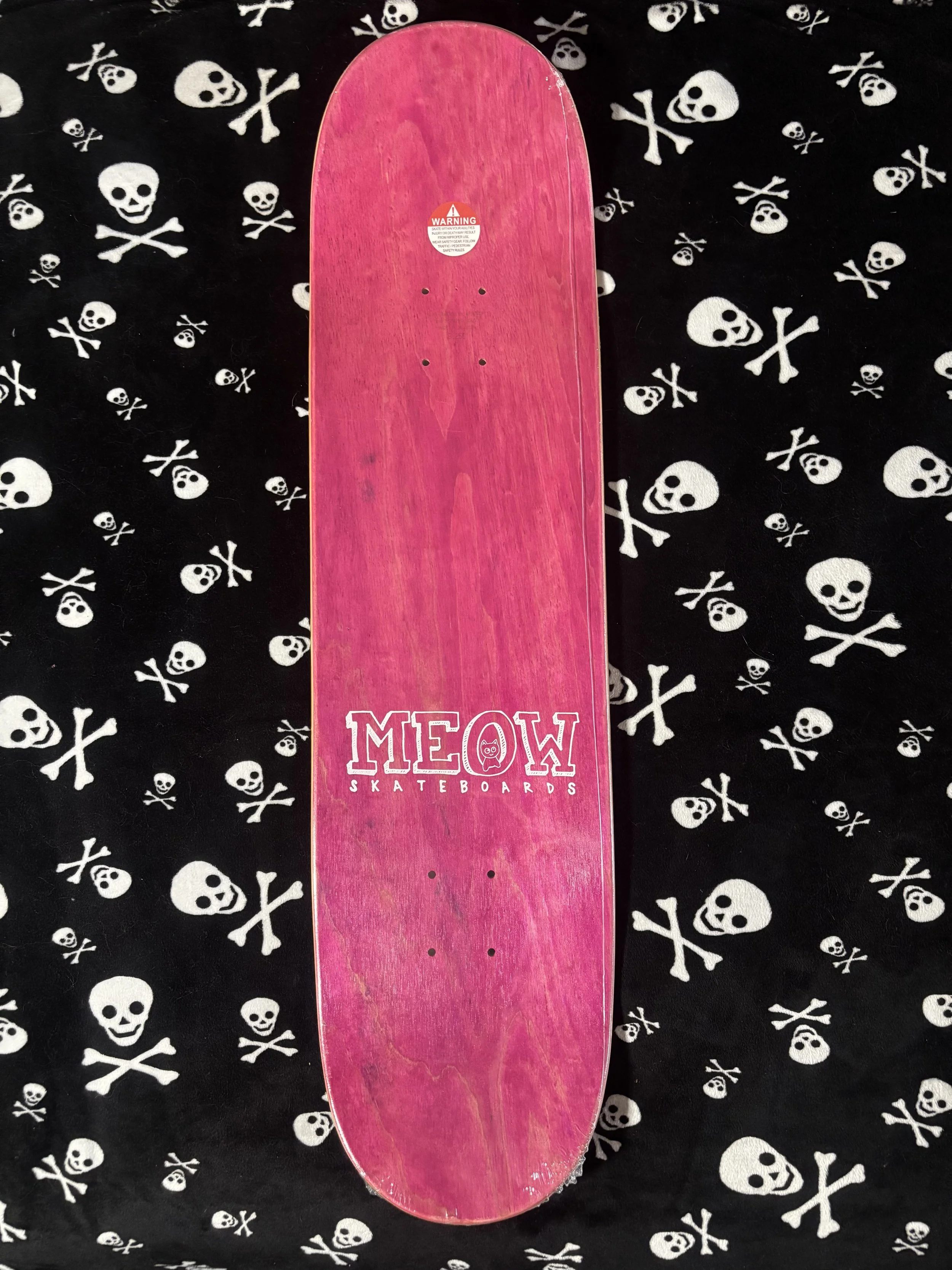 MEOW~ MEOW LOGO GREEN SKATEBOARD DECK